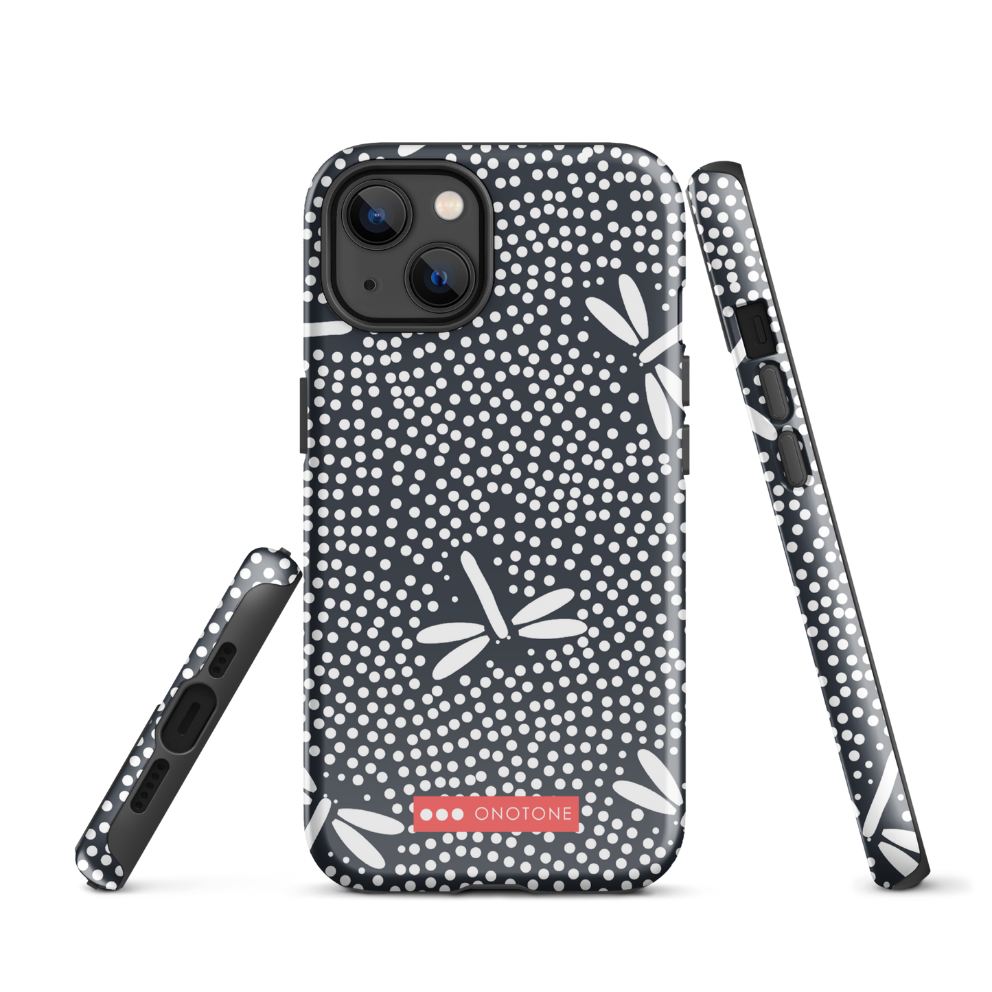 Japanese design indigo iPhone® Case with firefly patterns
