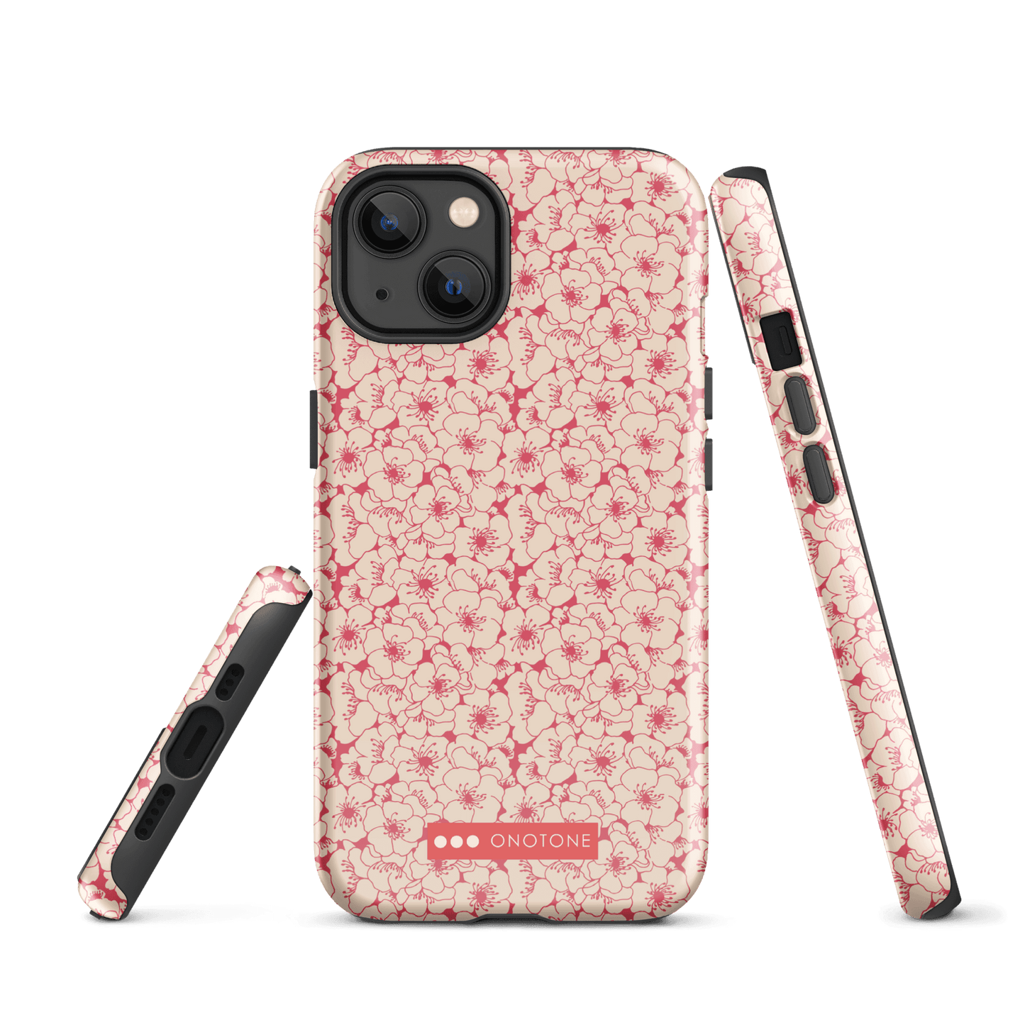 Japanese design indigo iPhone® Case with sakura patterns (IND-012)