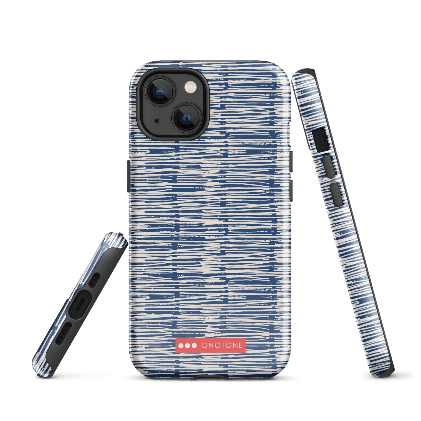 Japanese design indigo iPhone® Case with blue patterns (IND-032)