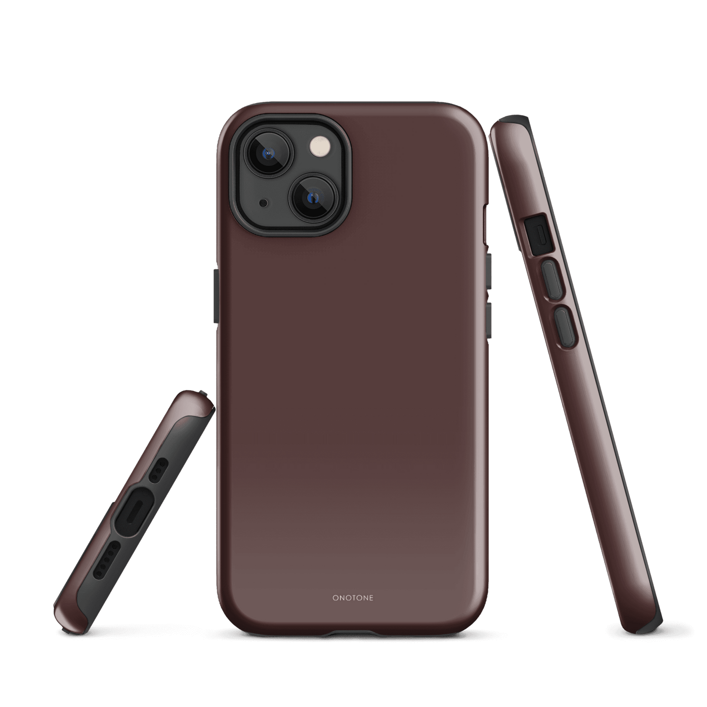 GRAY MINIMALIST IPHONE® CASE - PANTONE® BITTER CHOCOLATE