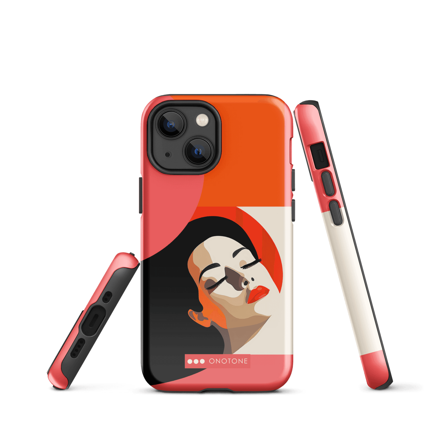 Dual Layer orange modern iPhone® Case ( MD-3857)