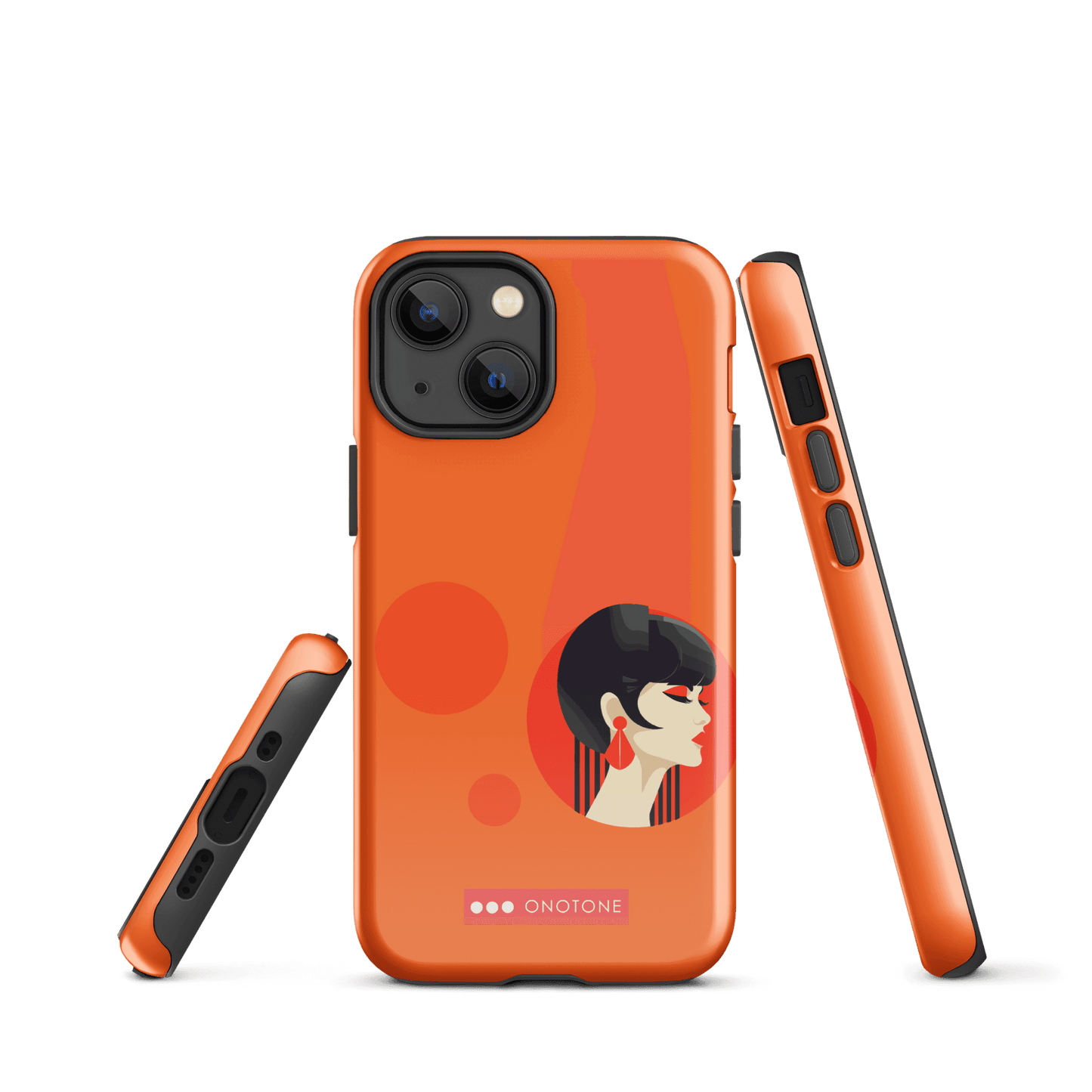 Dual Layer orange modern iPhone® Case ( MD-3801)