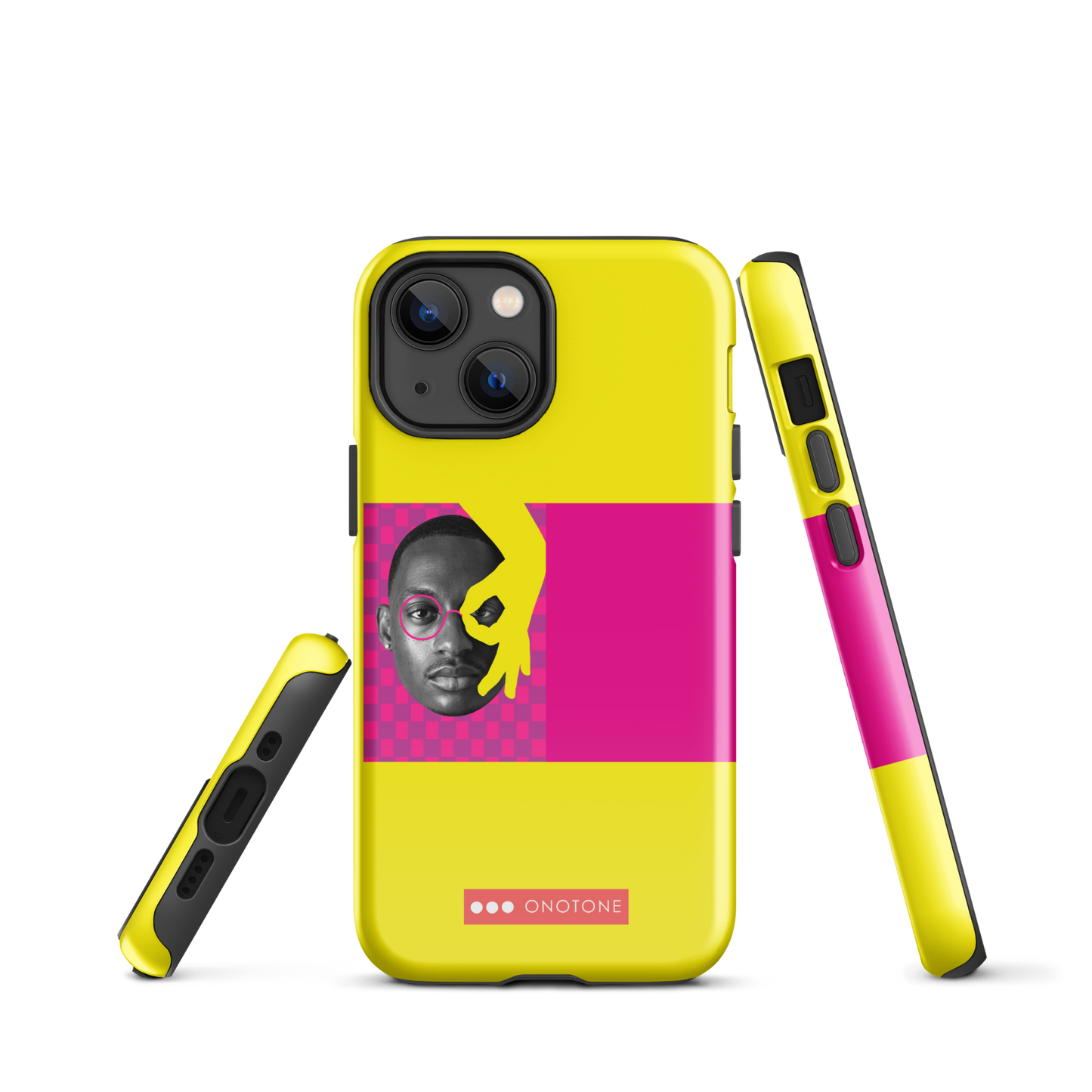 Dual Layer yellow modern iPhone® Case