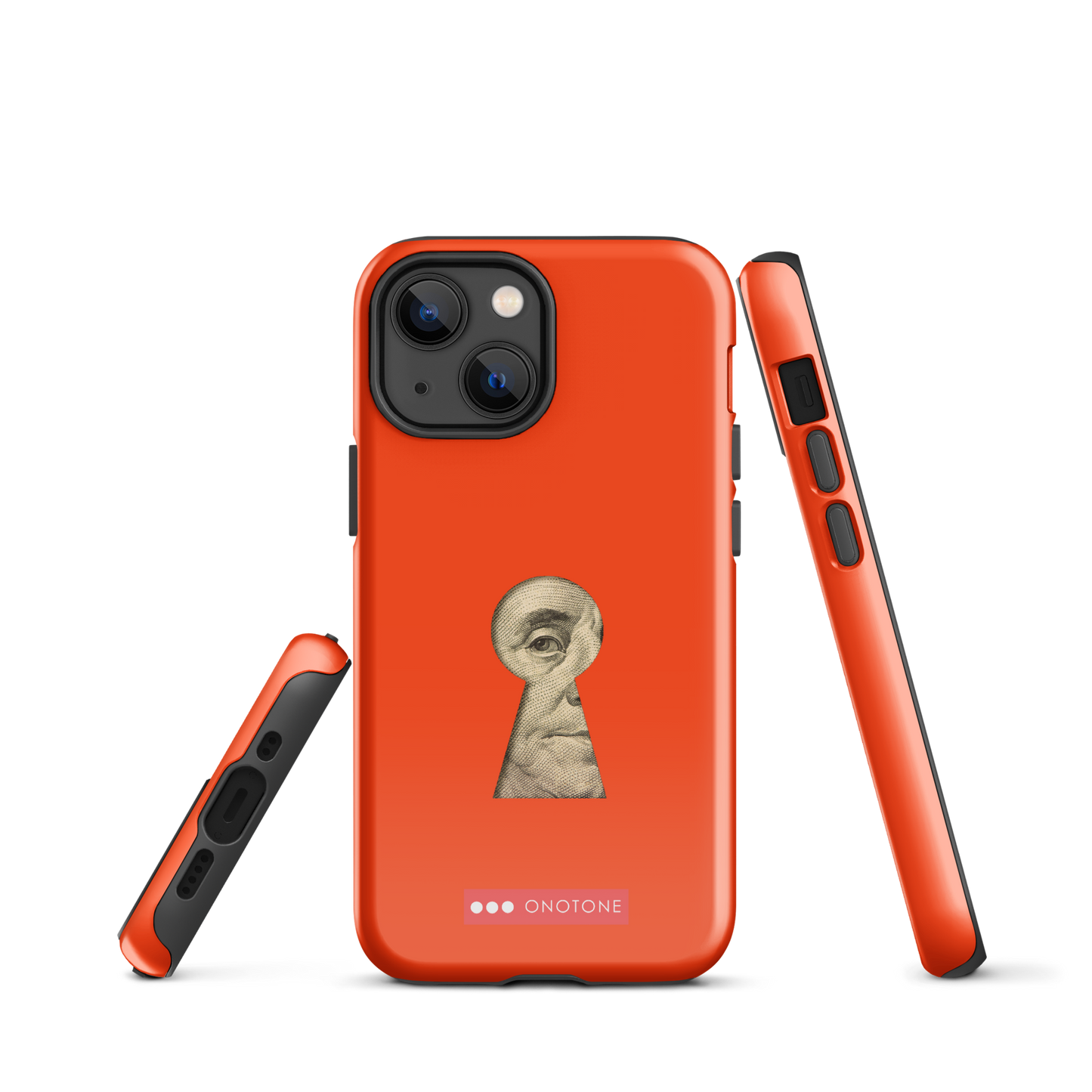 Dual Layer red modern iPhone® Case