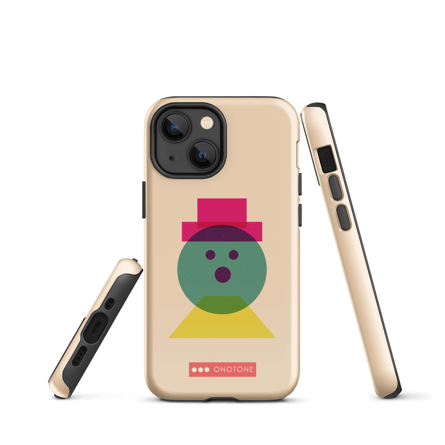 Dual Layer beige modern iPhone® Case ( MD-3129)