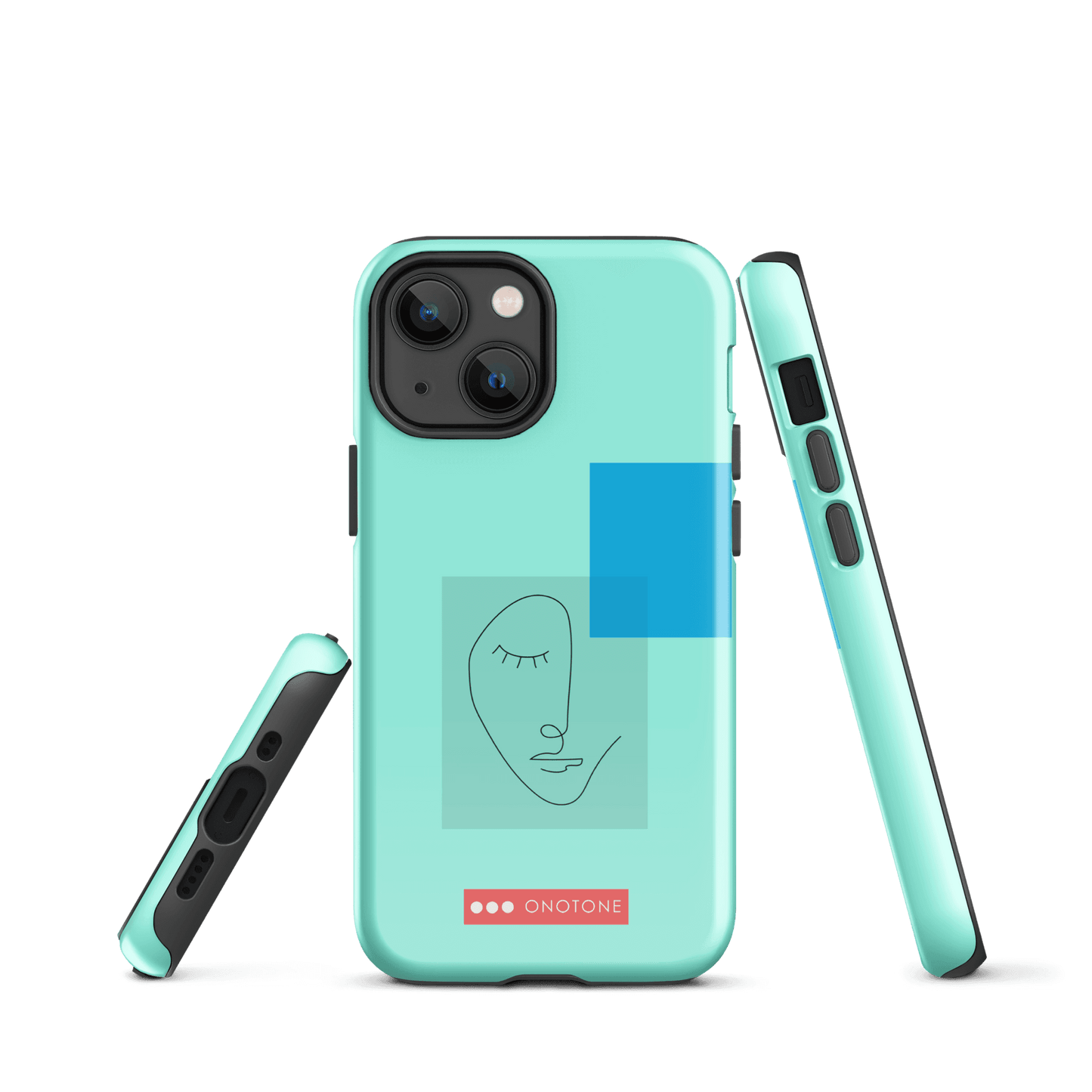 Dual Layer blue modern iPhone® Case ( MD-3745)