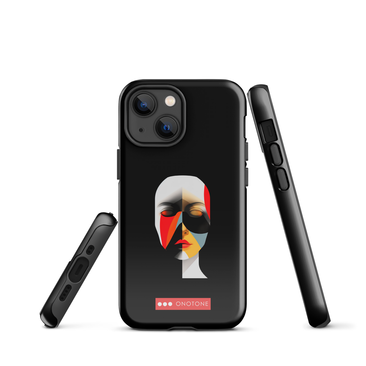 Dual Layer black modern iPhone® Case
