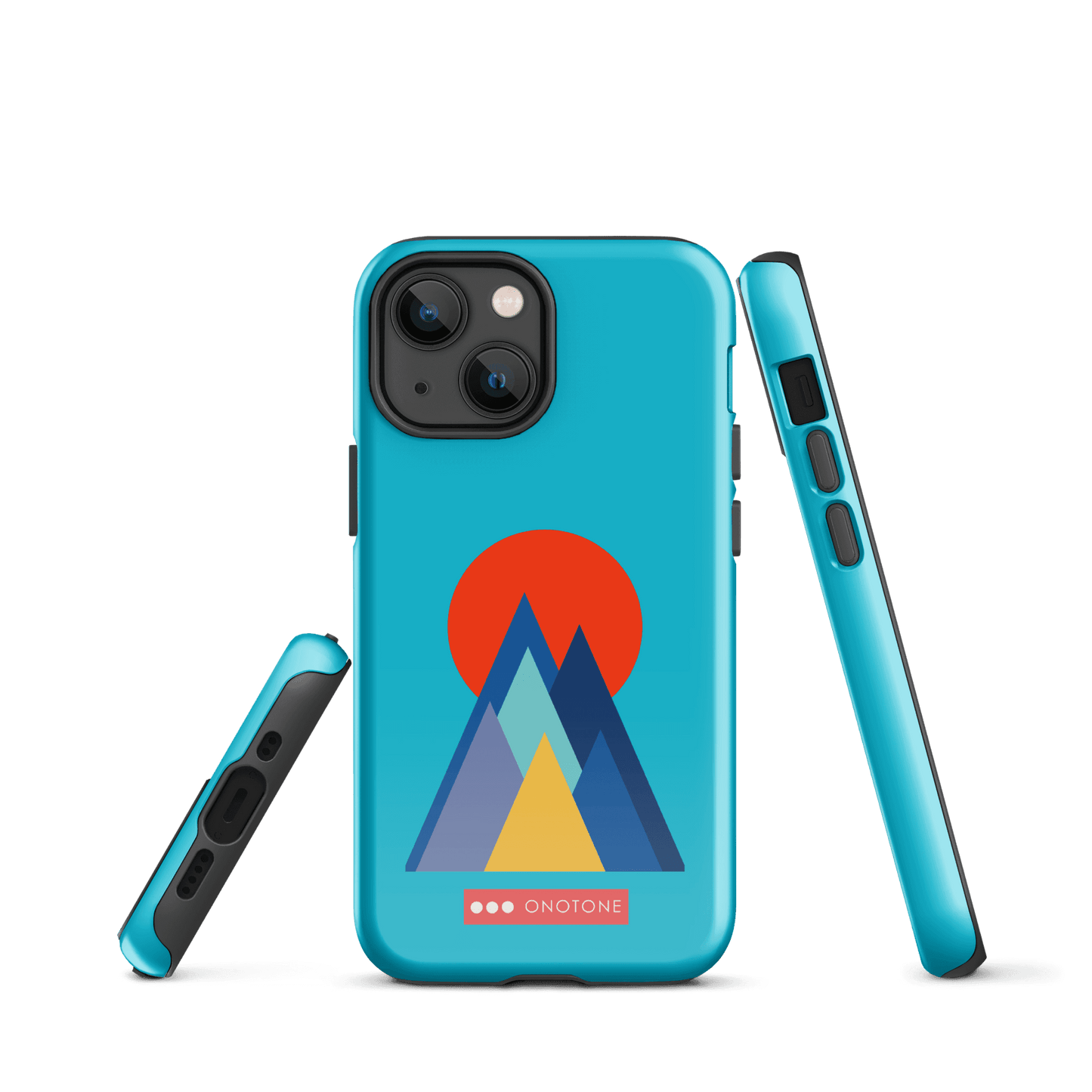 Dual Layer blue modern iPhone® Case ( MD-2737)