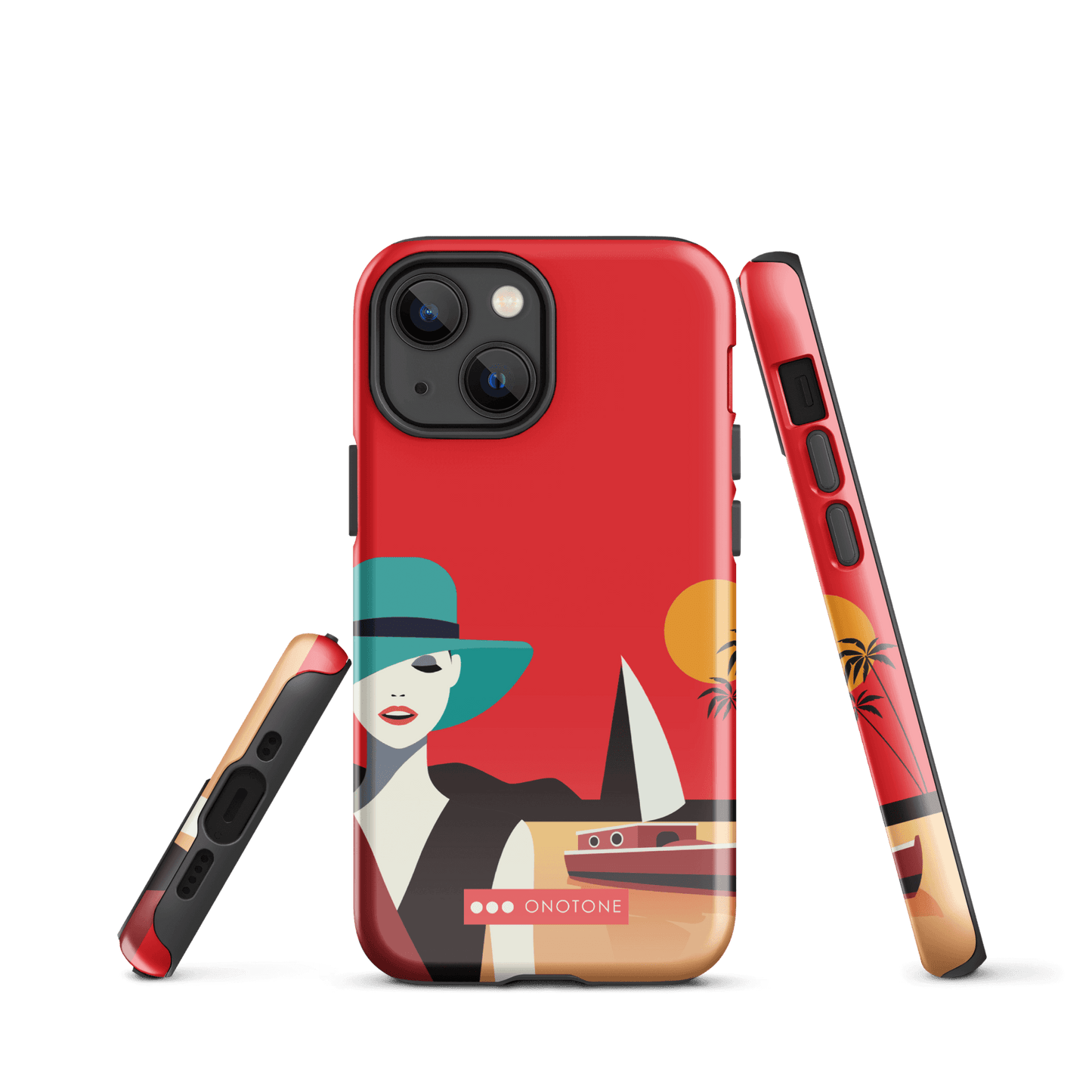 Dual Layer red modern iPhone® Case ( MD-1841)