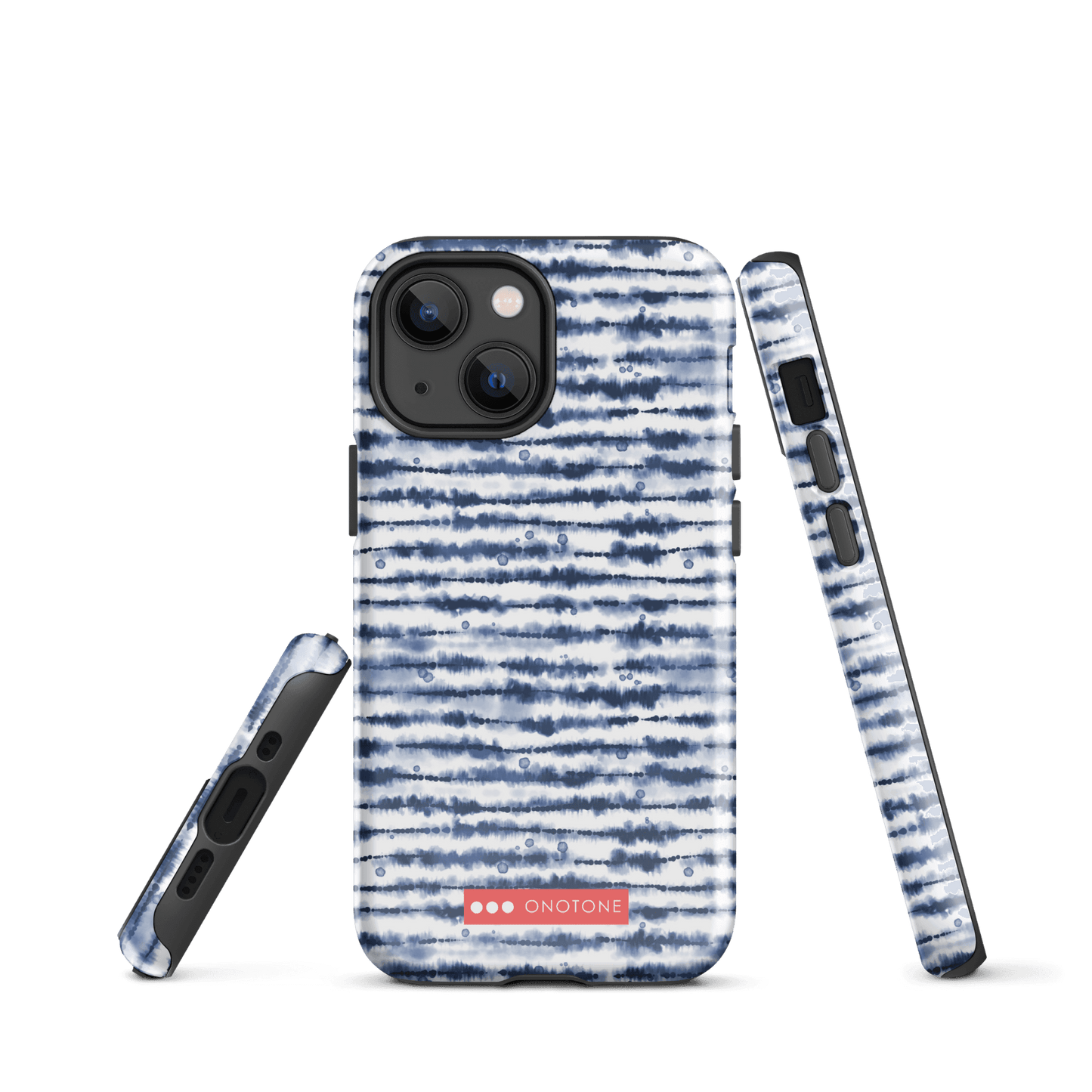 Japanese design indigo iPhone® Case with hand drawn patterns (IND-002)