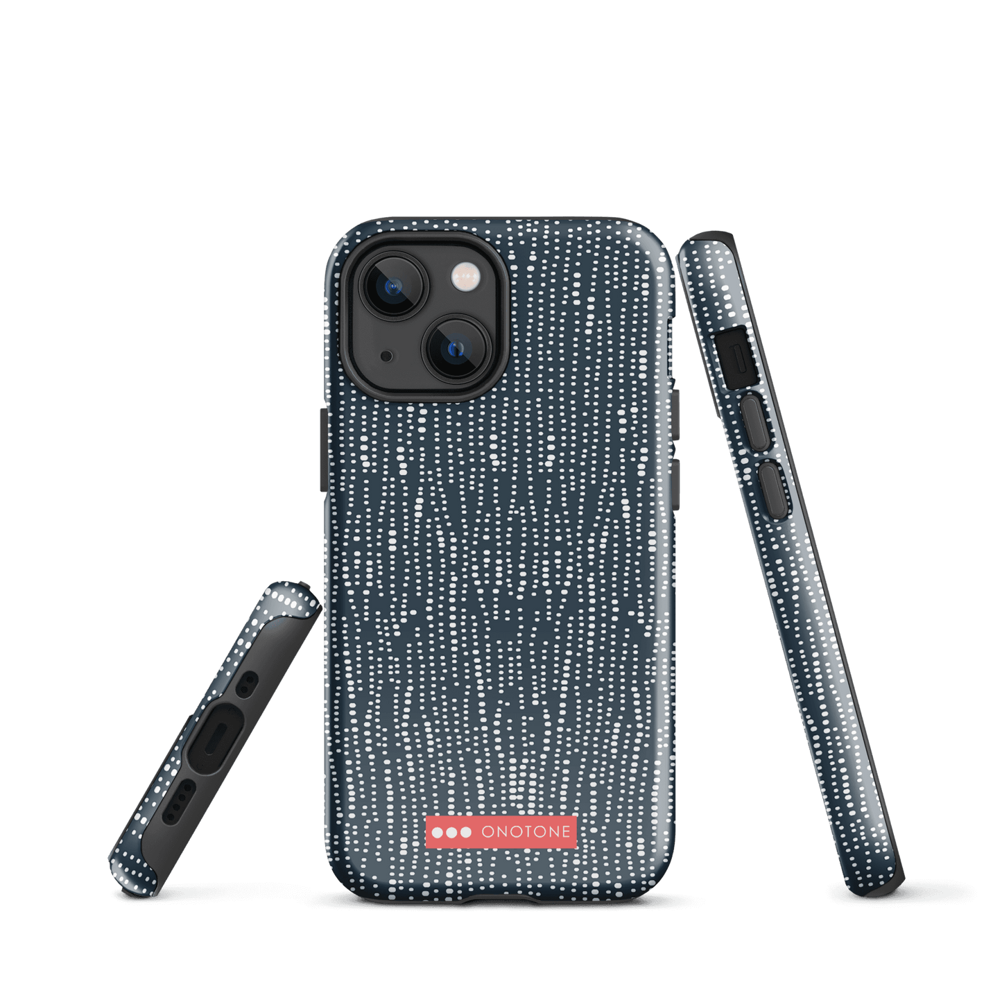 Japanese design indigo iPhone® Case with dotted patterns (IND-009)