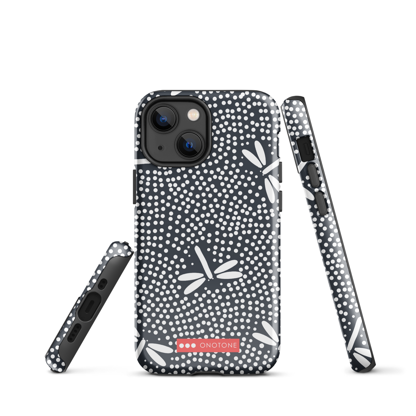 Japanese design indigo iPhone® Case with firefly patterns