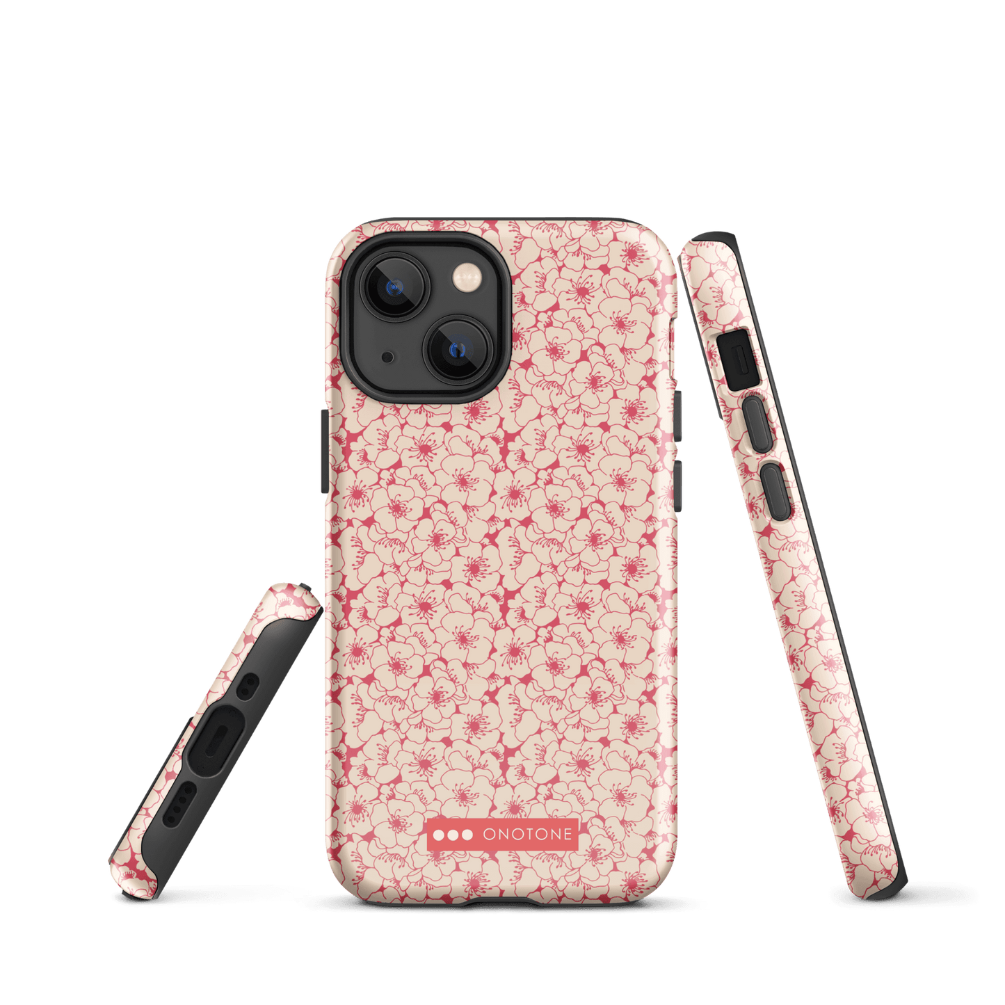Japanese design indigo iPhone® Case with sakura patterns (IND-012)