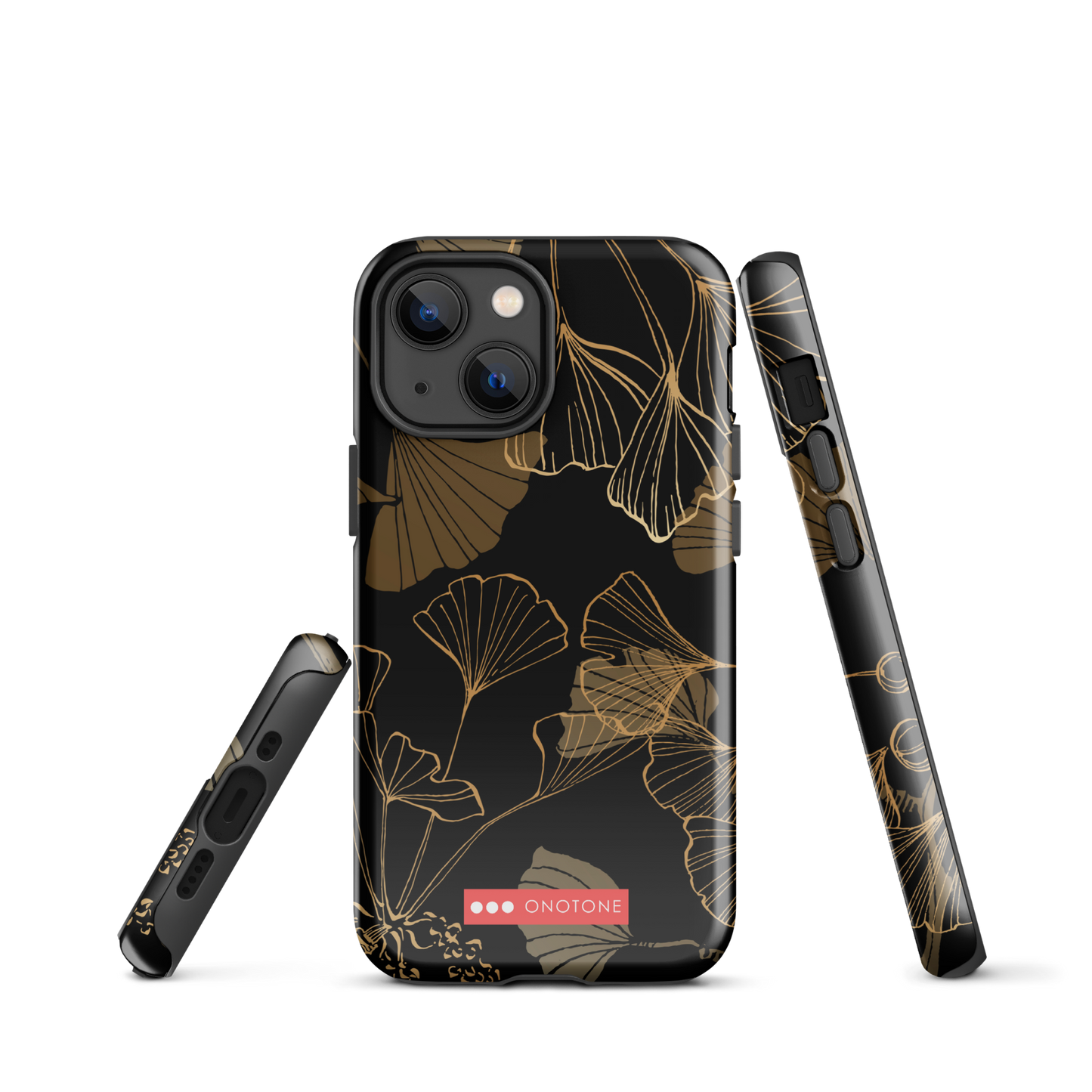 Japanese traditional design indigo iPhone® Case Ginkgo leaves