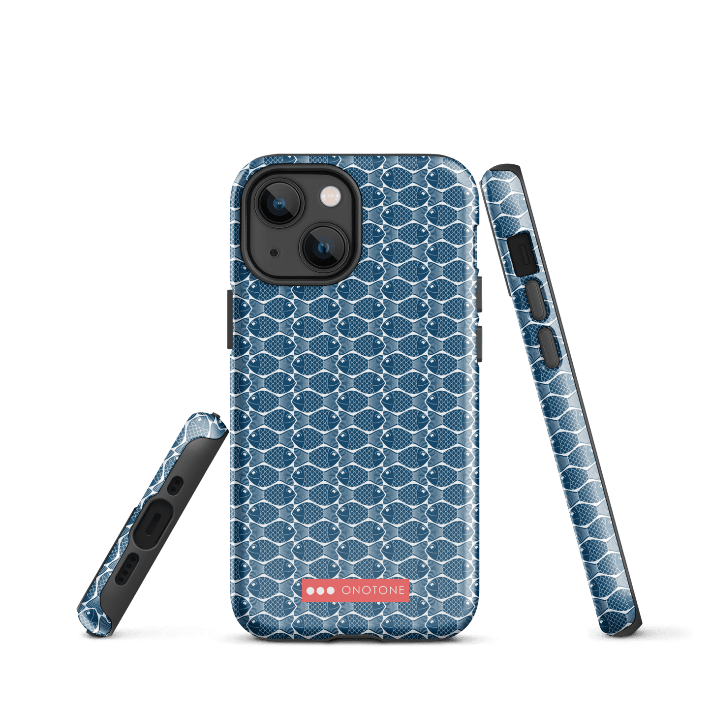Japanese iPhone® Case with traditional Indigo fish patterns (IND-048)