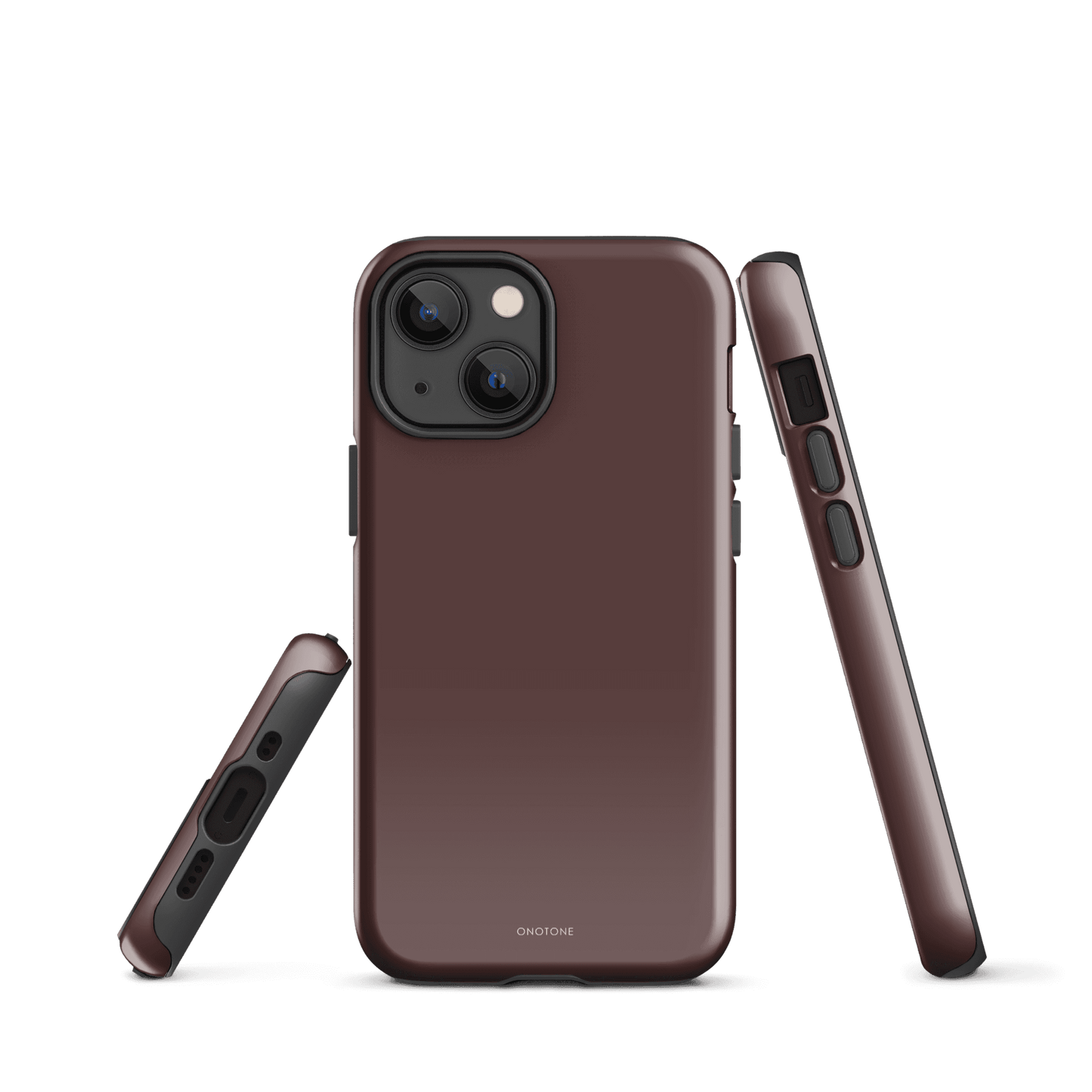 GRAY MINIMALIST IPHONE® CASE - PANTONE® BITTER CHOCOLATE
