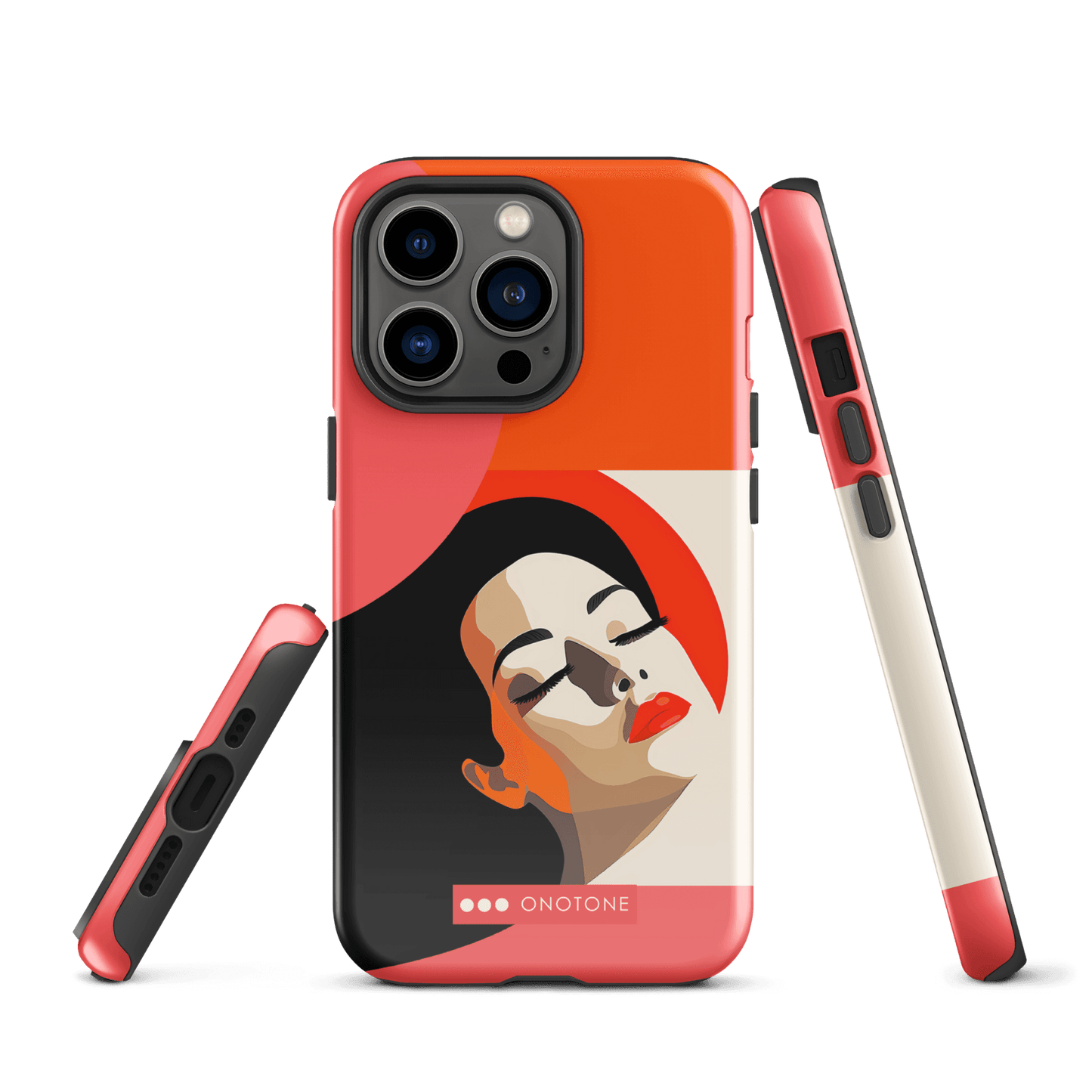 Dual Layer orange modern iPhone® Case ( MD-3857)