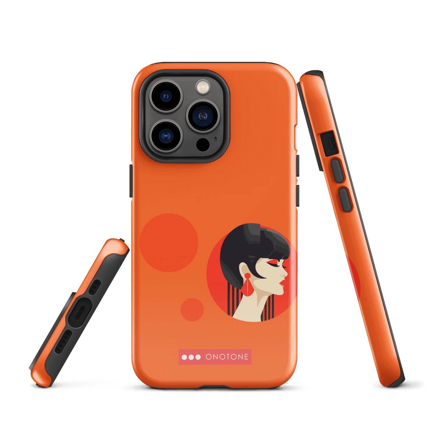 Dual Layer orange modern iPhone® Case ( MD-3801)
