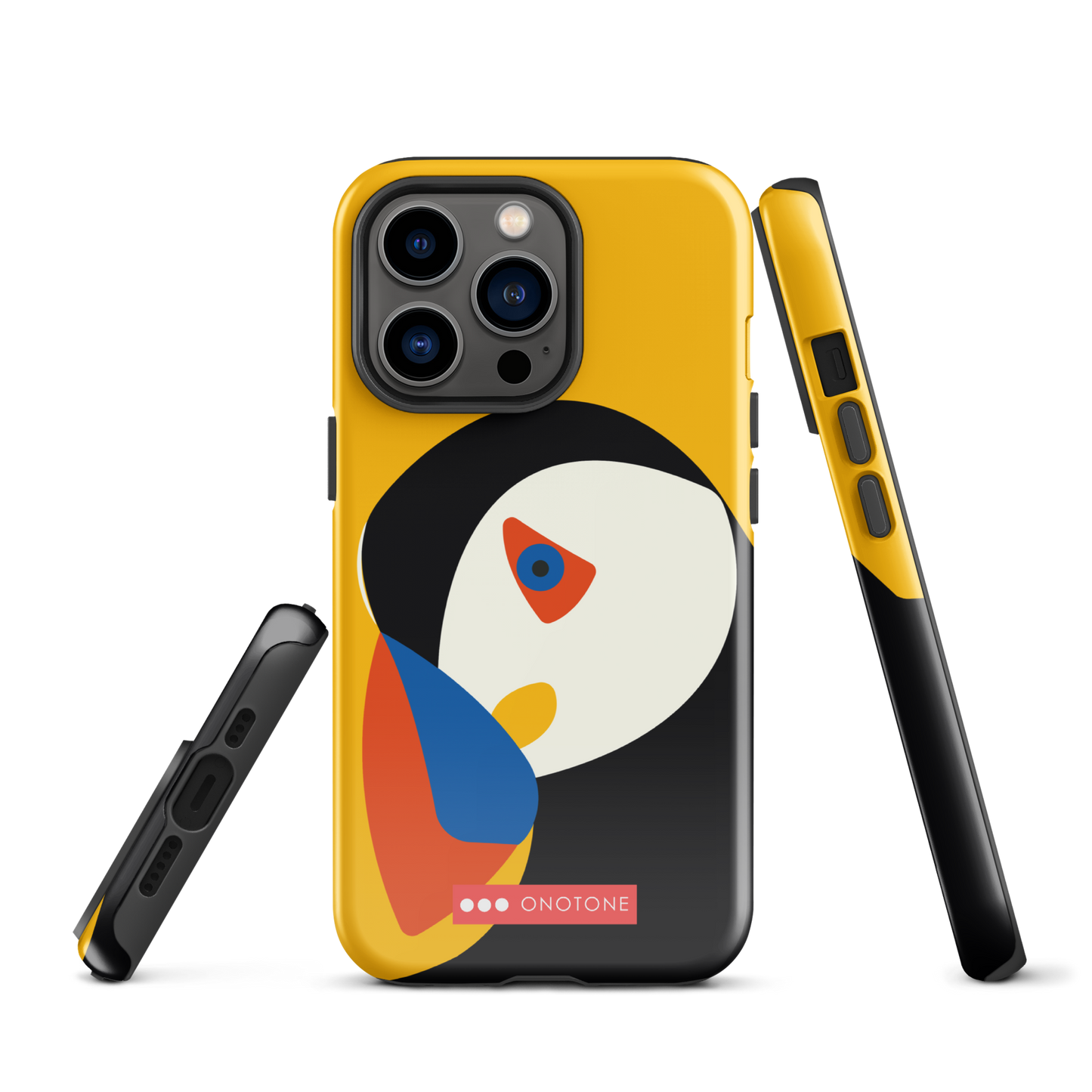Dual Layer yellow modern iPhone® Case