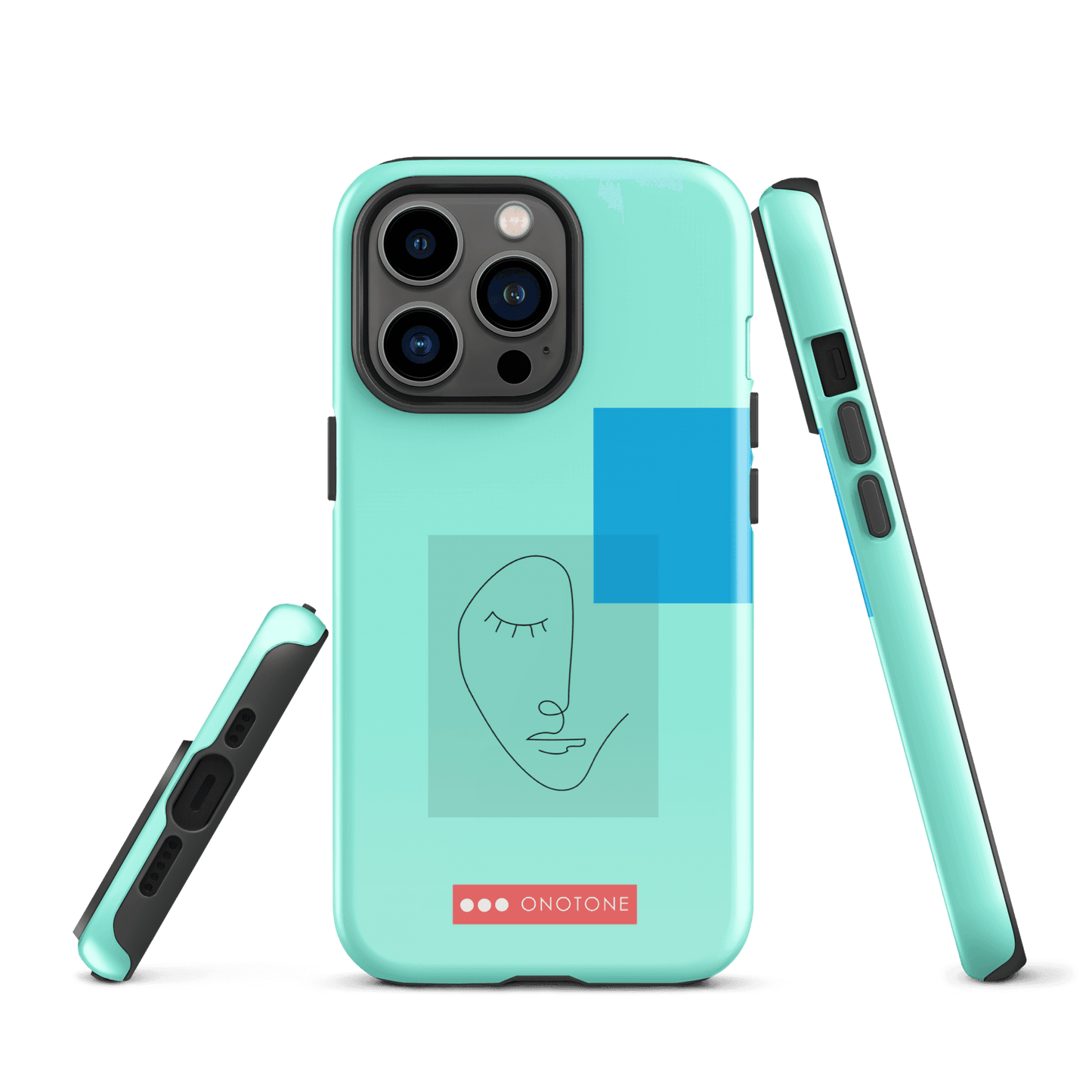 Dual Layer blue modern iPhone® Case ( MD-3745)