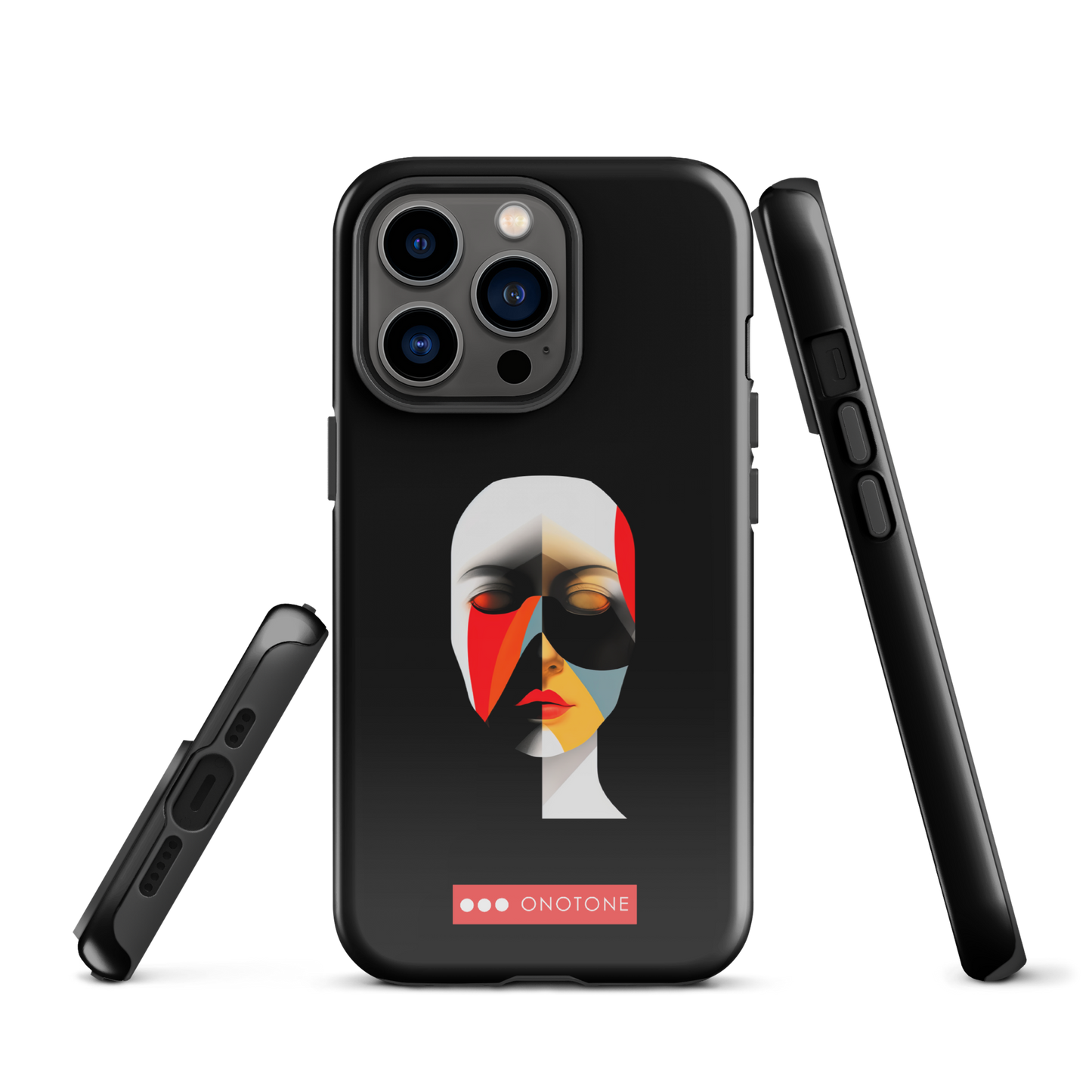 Dual Layer black modern iPhone® Case