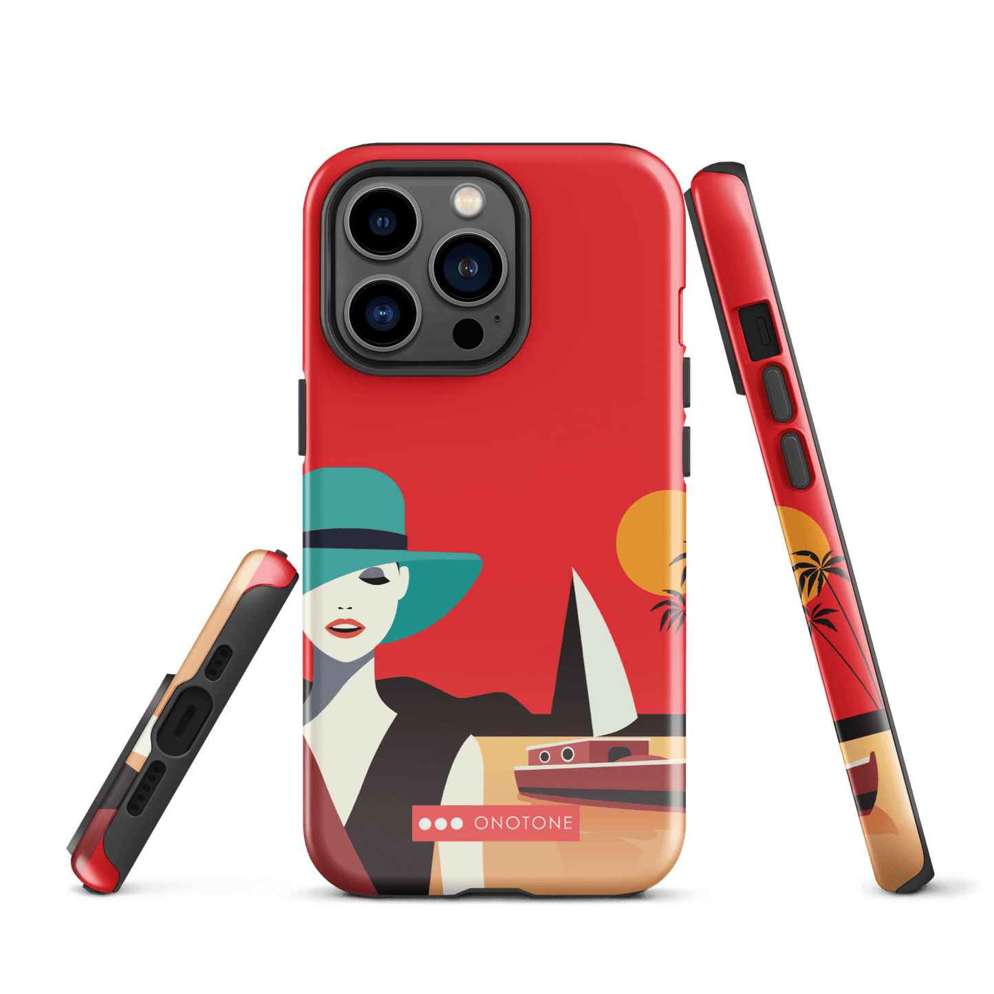 Dual Layer red modern iPhone® Case ( MD-1841)