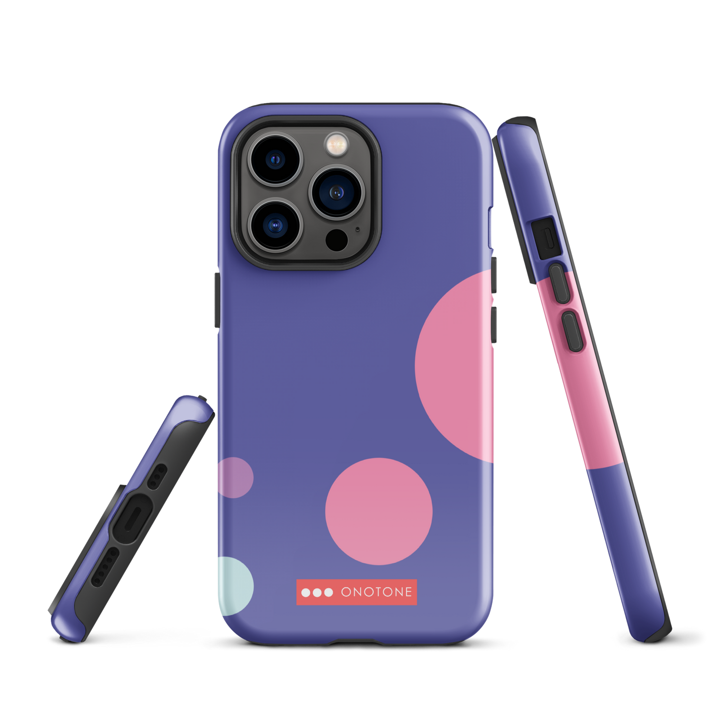Dual Layer purple modern iPhone® Case