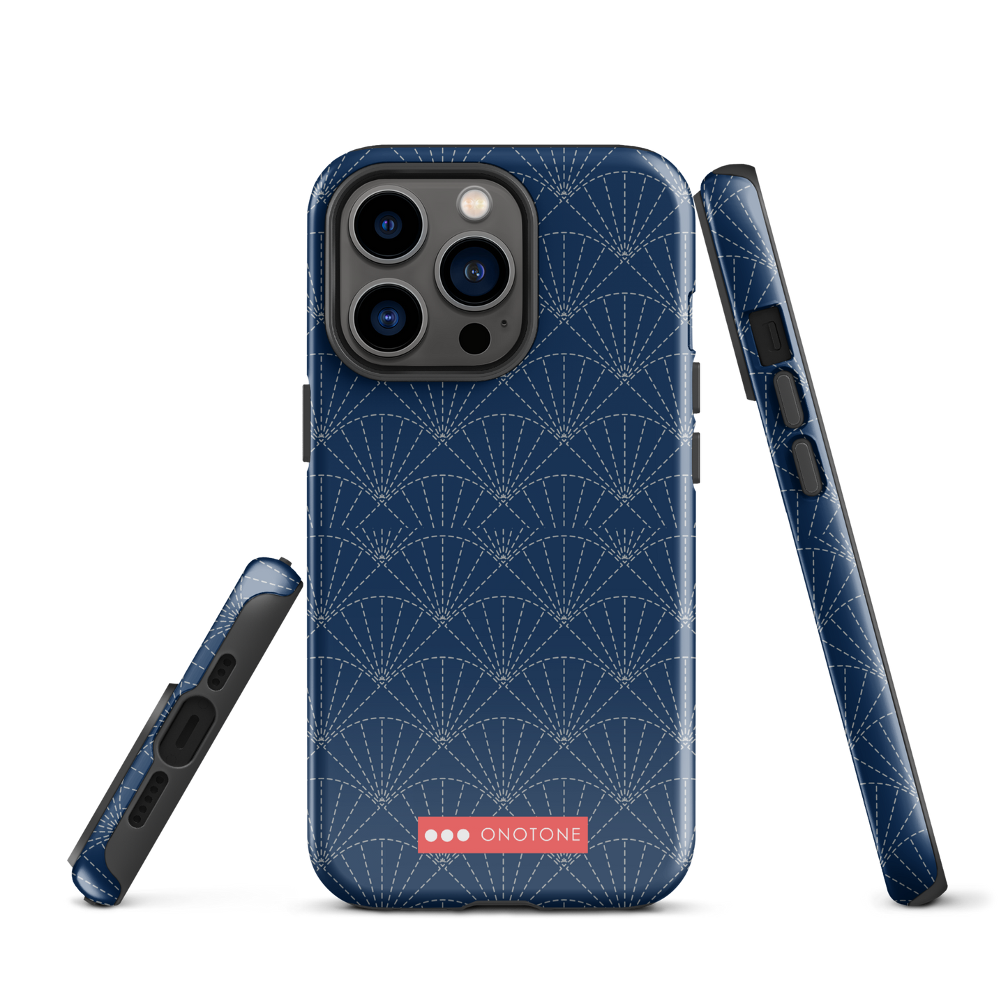 Japanese design indigo iPhone® Case with patterns