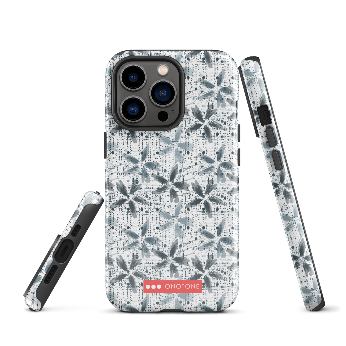 Japanese design indigo iPhone® Case with floral designs