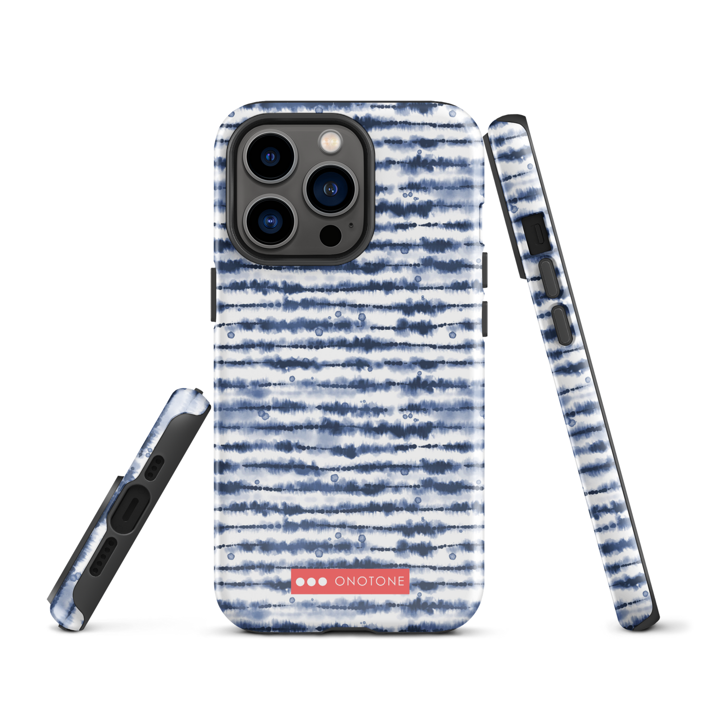 Japanese design indigo iPhone® Case with hand drawn patterns