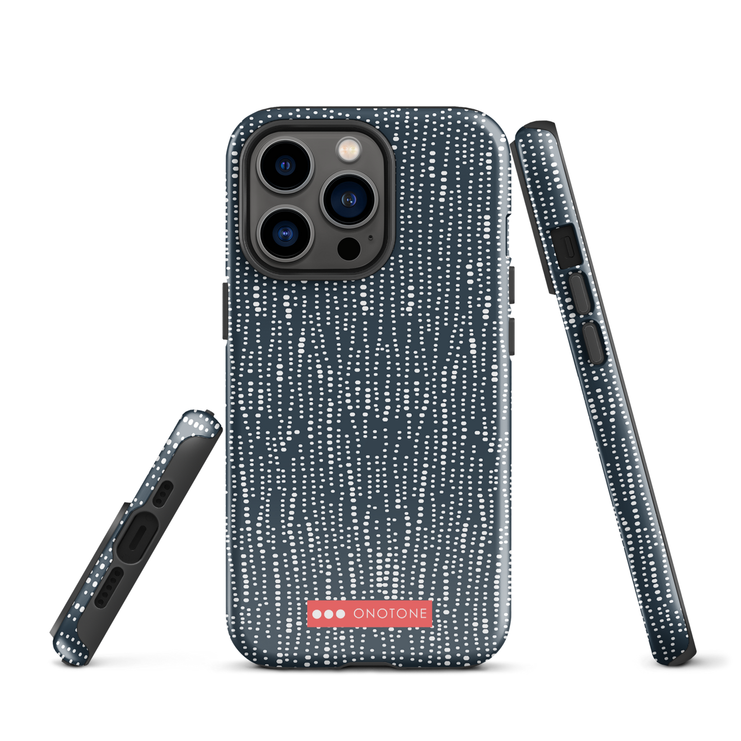 Japanese design indigo iPhone® Case with dotted patterns