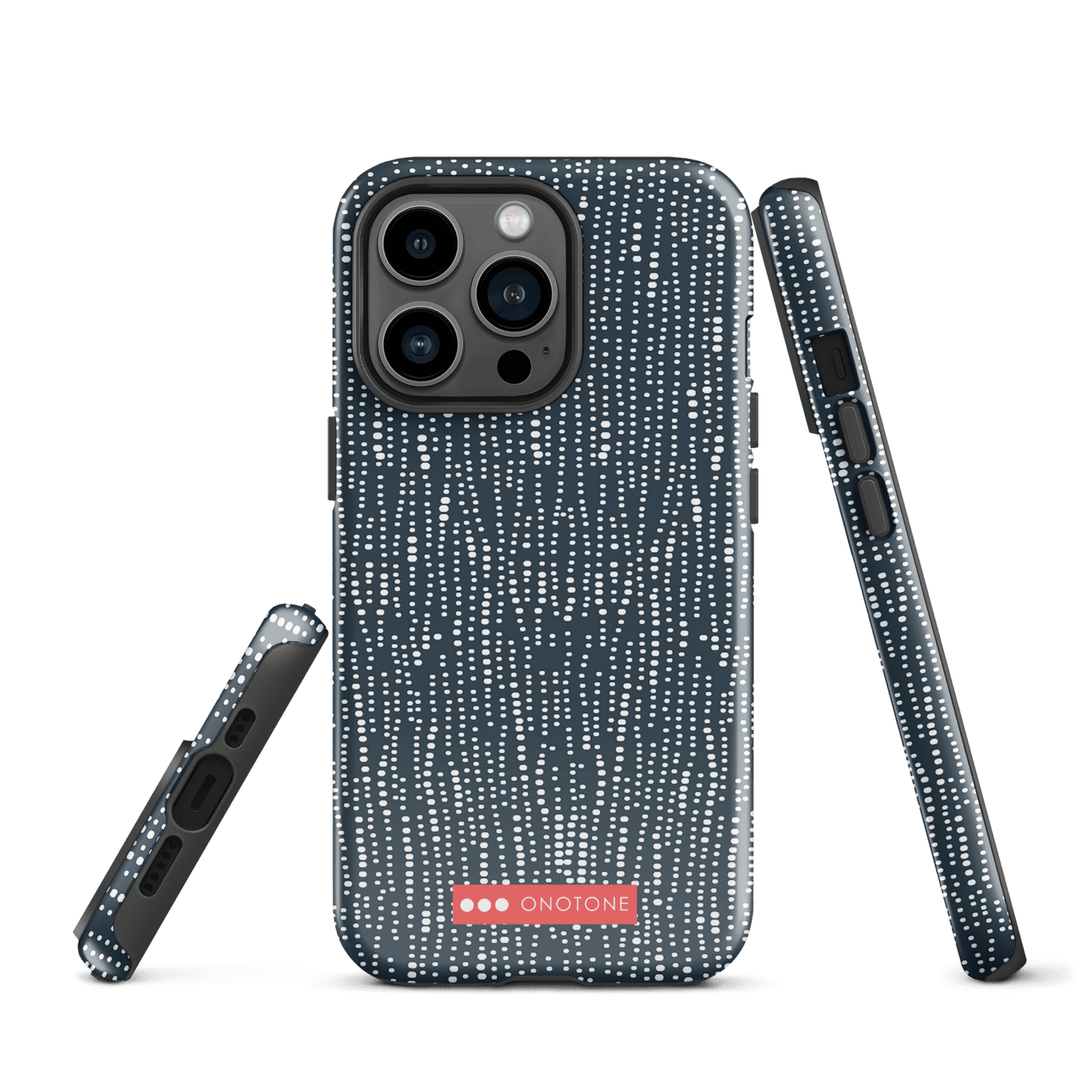 Japanese design indigo iPhone® Case with dotted patterns (IND-009)