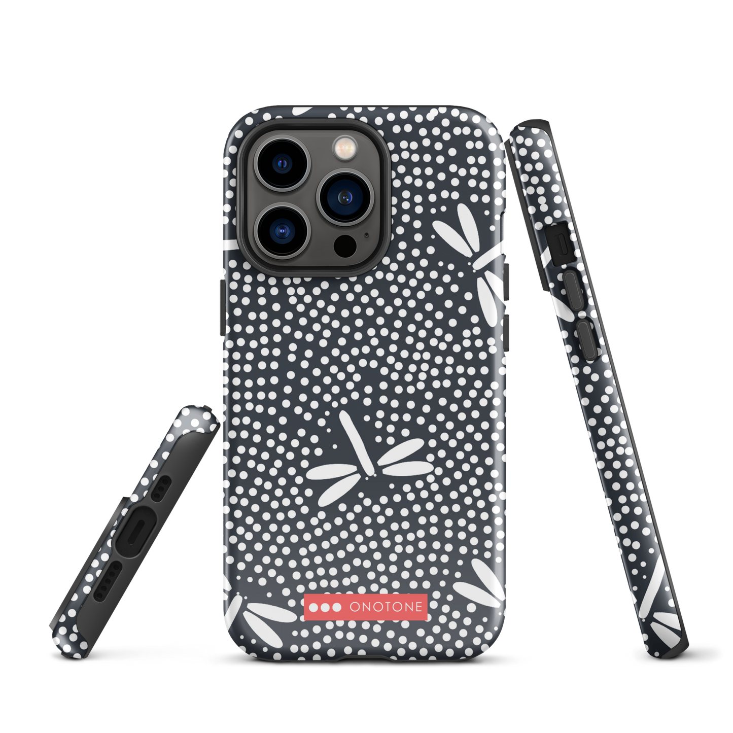Japanese design indigo iPhone® Case with firefly patterns