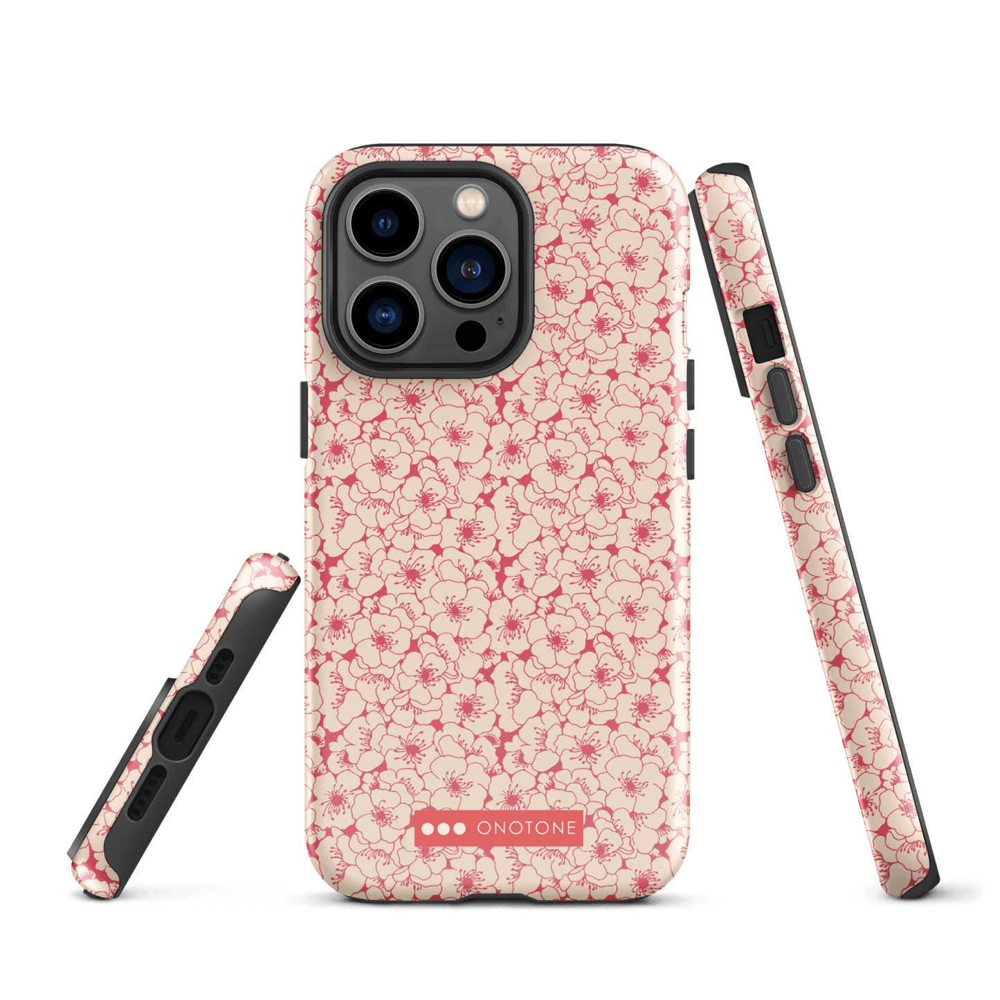 Japanese design indigo iPhone® Case with sakura patterns (IND-012)