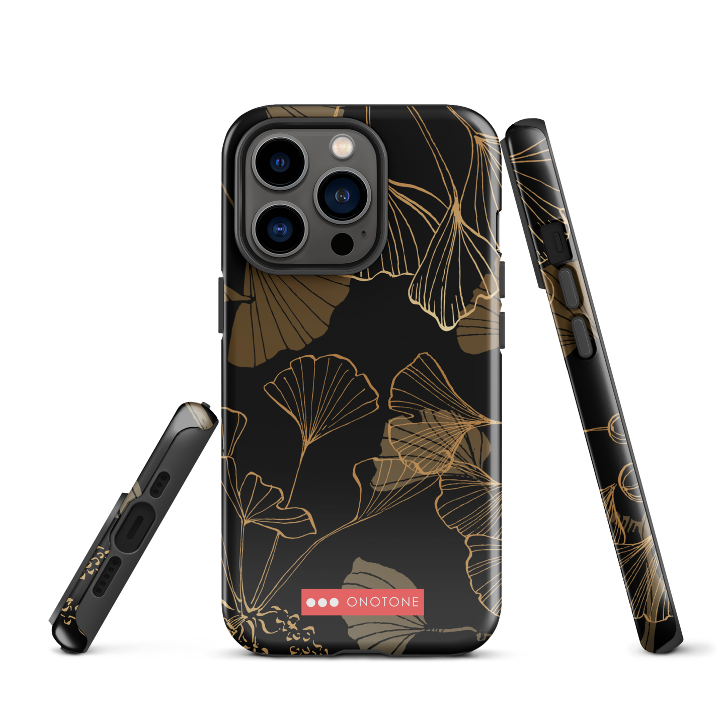 Japanese traditional design indigo iPhone® Case Ginkgo leaves