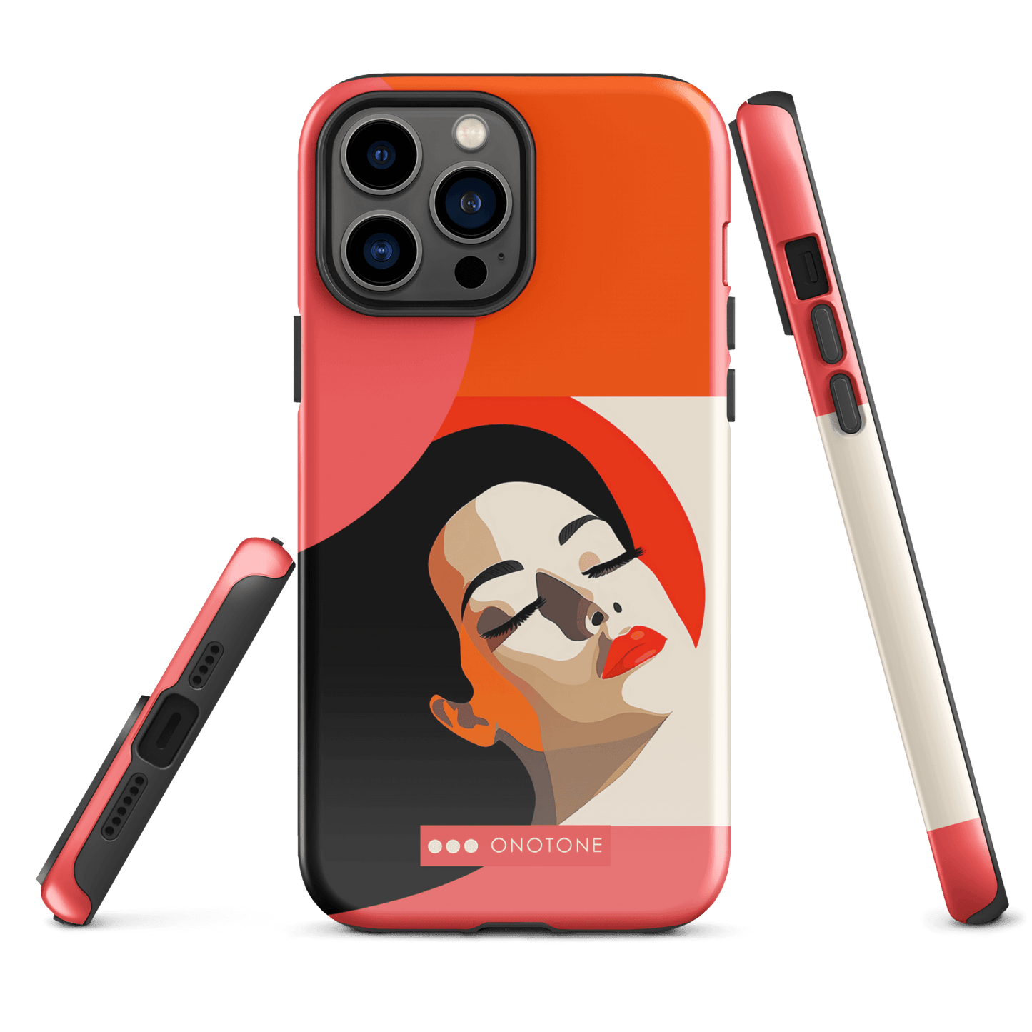 Dual Layer orange modern iPhone® Case ( MD-3857)