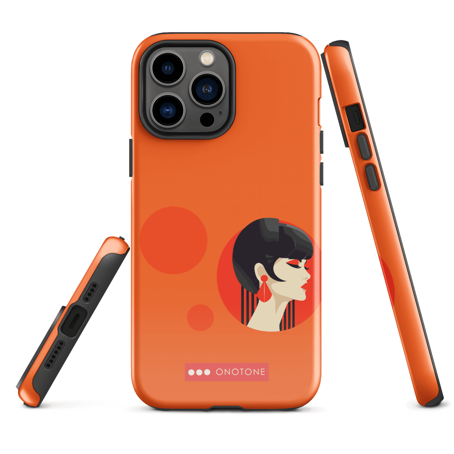 Dual Layer orange modern iPhone® Case ( MD-3801)