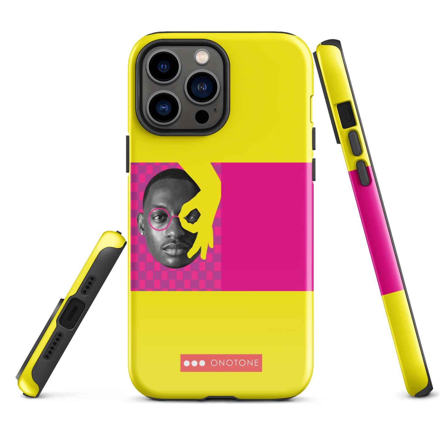 Dual Layer yellow modern iPhone® Case
