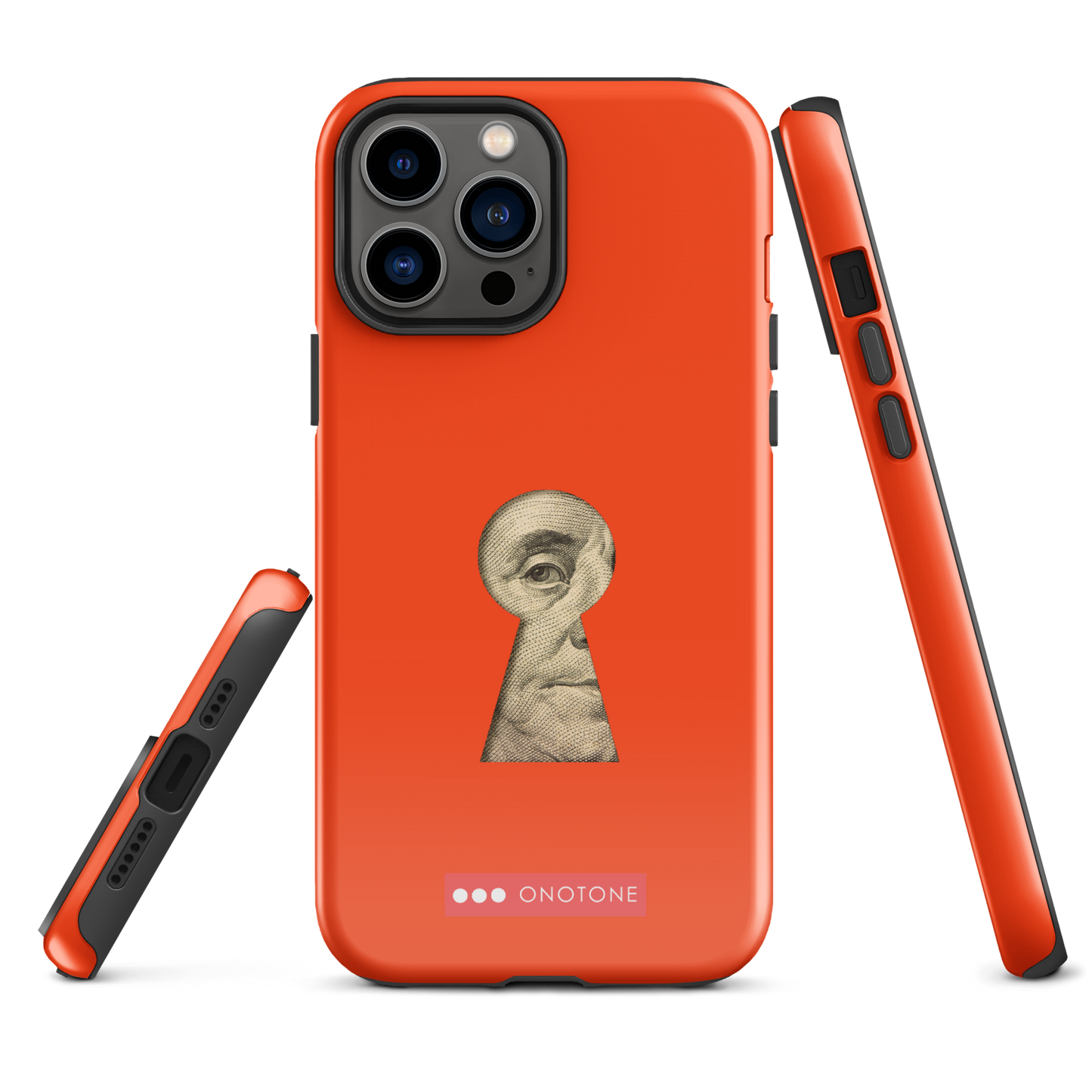 Dual Layer red modern iPhone® Case