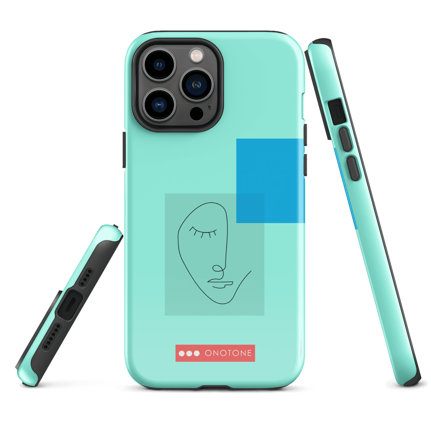 Dual Layer blue modern iPhone® Case ( MD-3745)