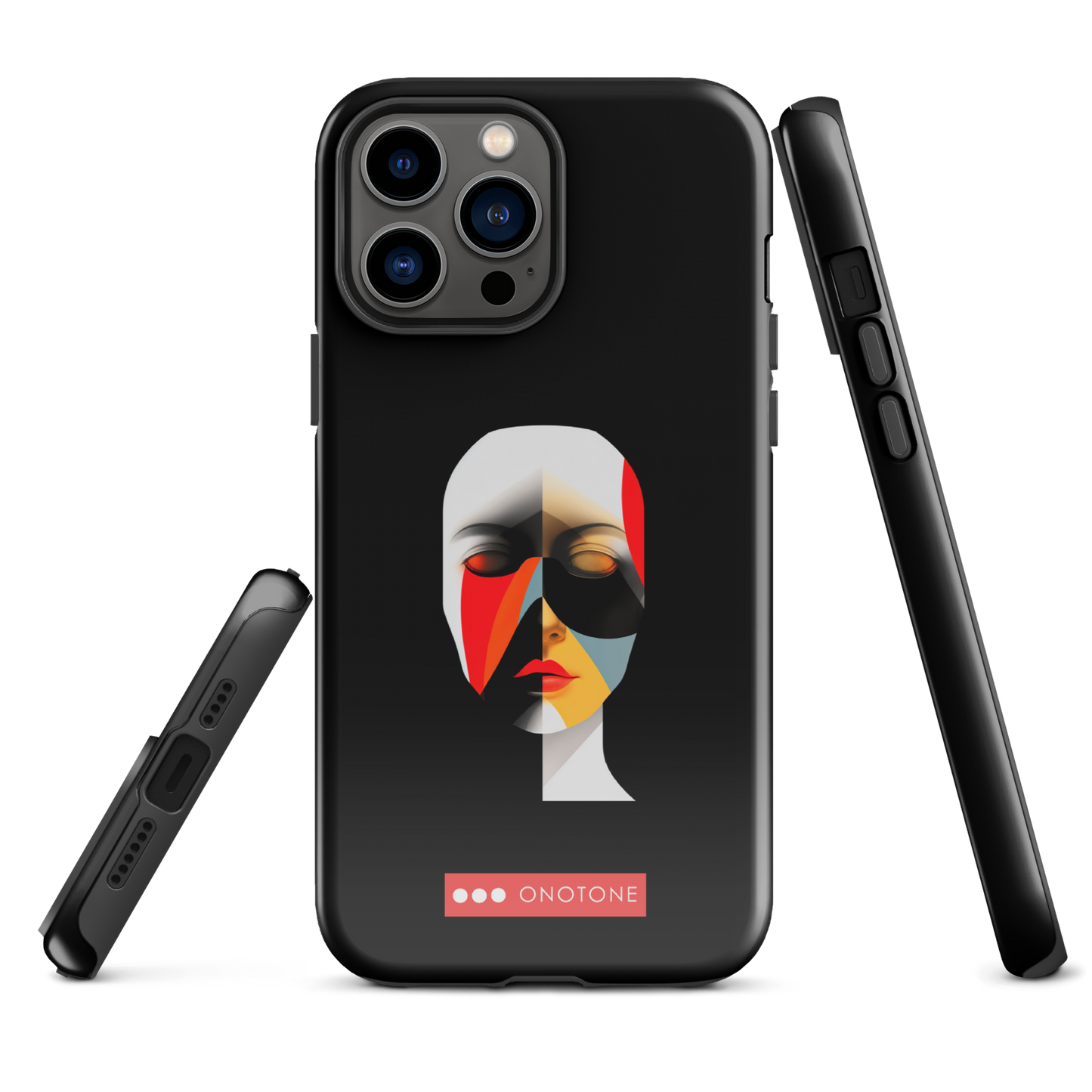Dual Layer black modern iPhone® Case