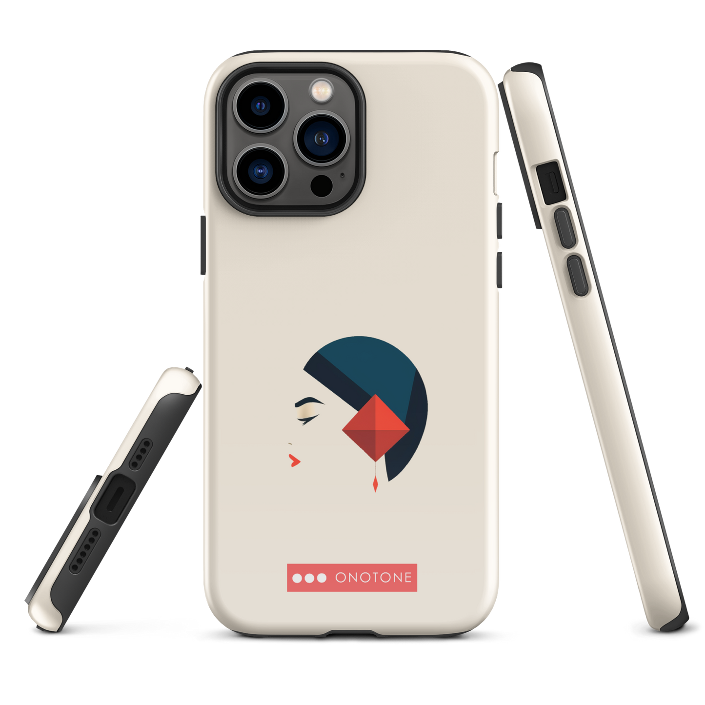 Dual Layer white modern iPhone® Case