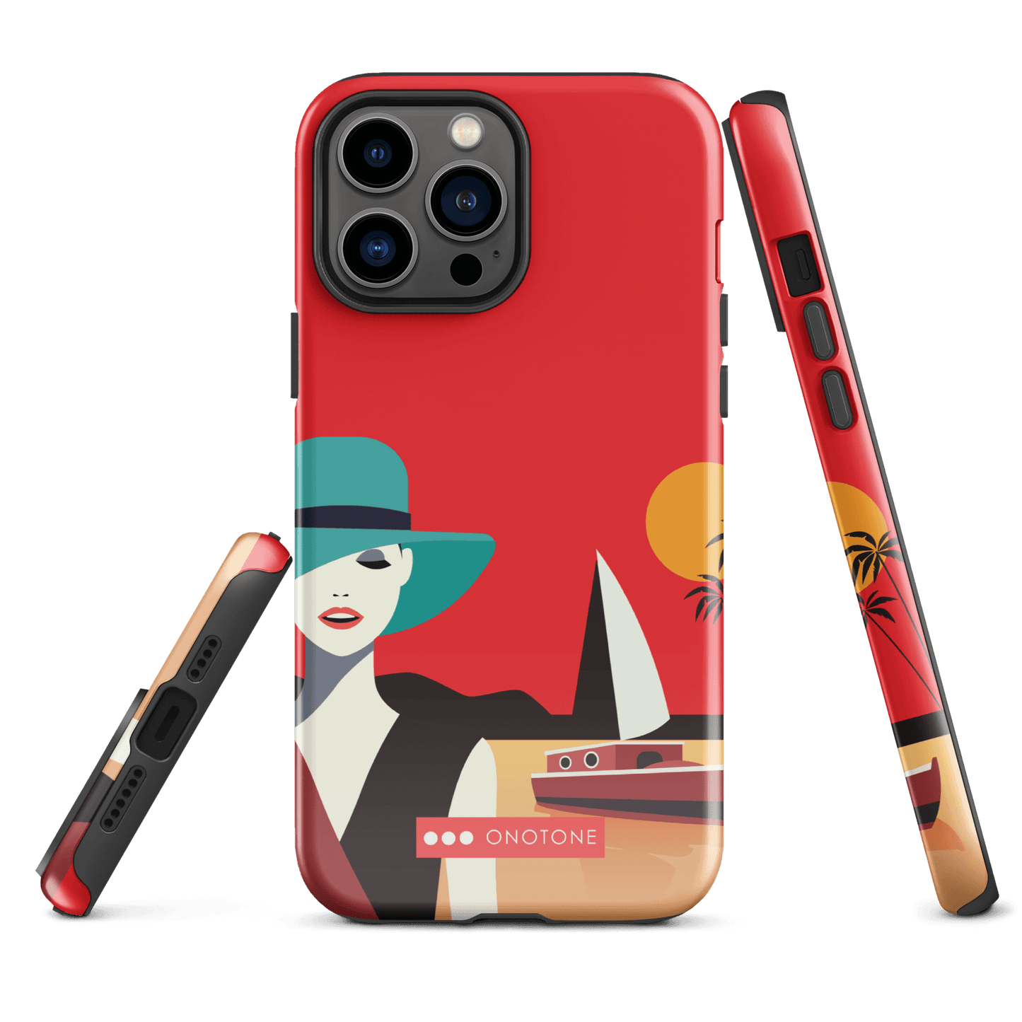 Dual Layer red modern iPhone® Case ( MD-1841)
