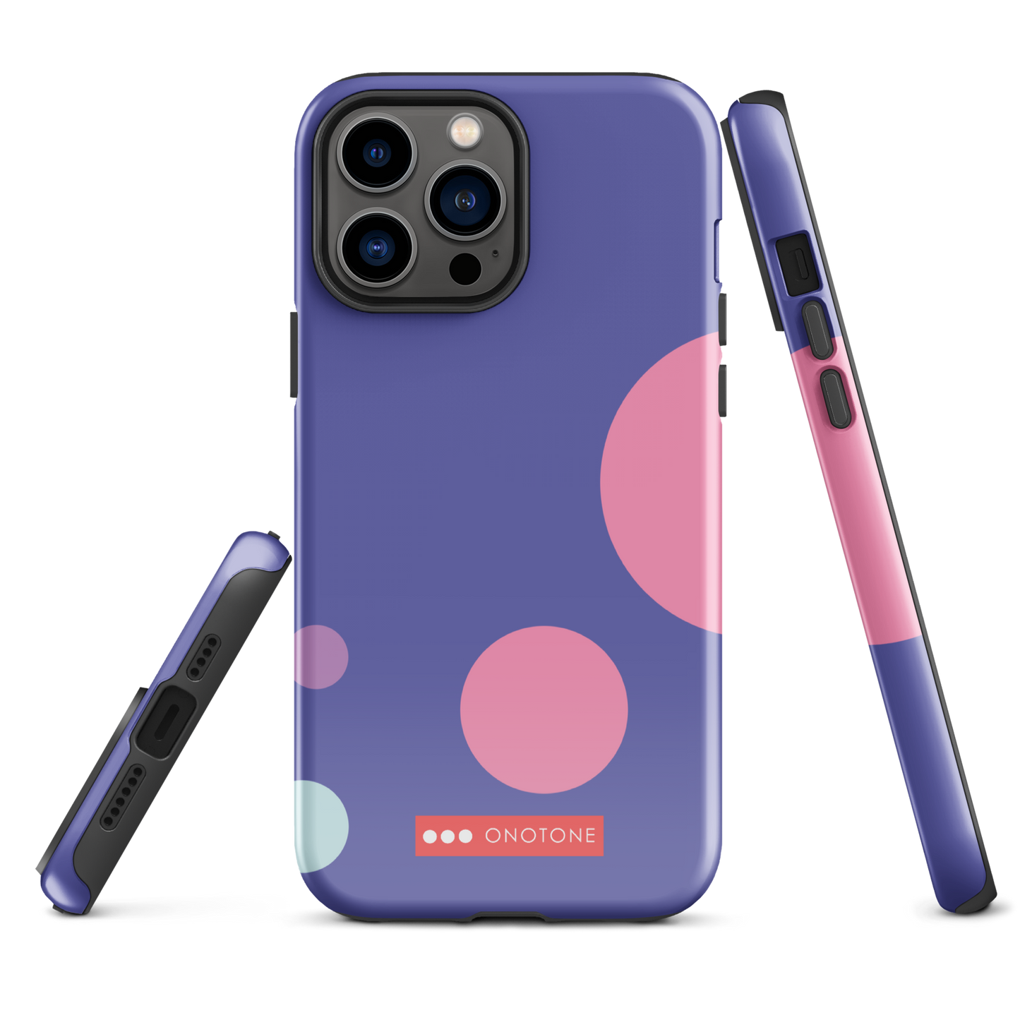 Dual Layer purple modern iPhone® Case