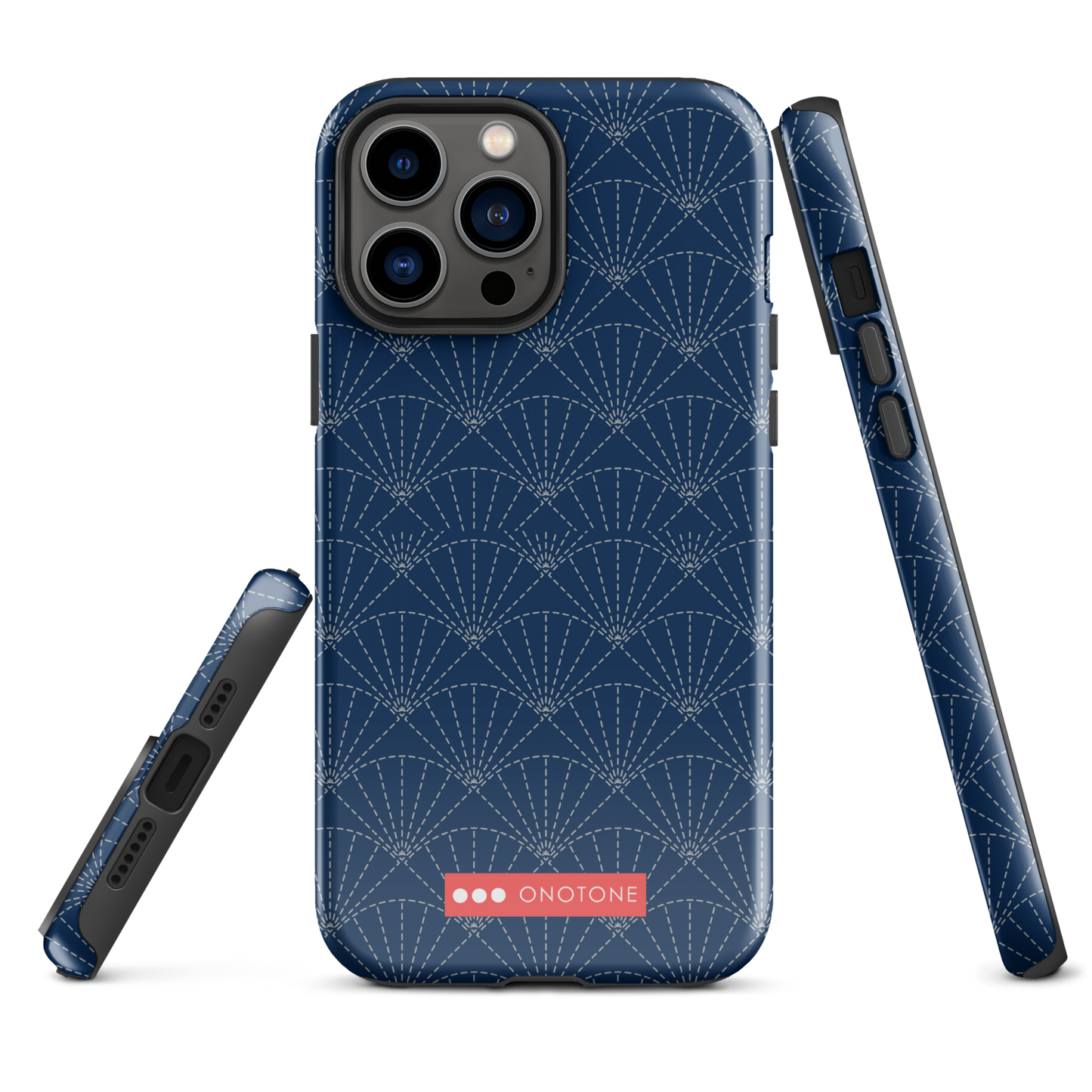Japanese design indigo iPhone® Case with patterns