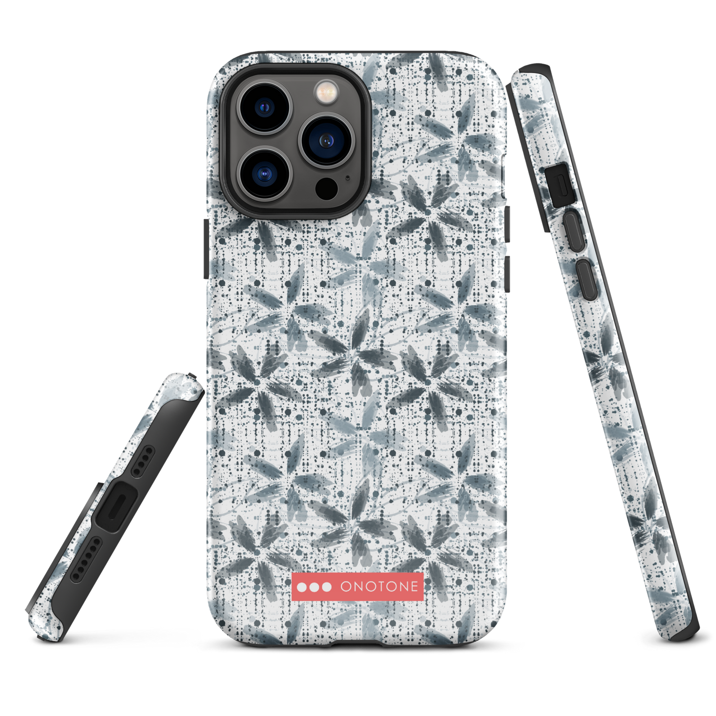 Japanese design indigo iPhone® Case with floral designs