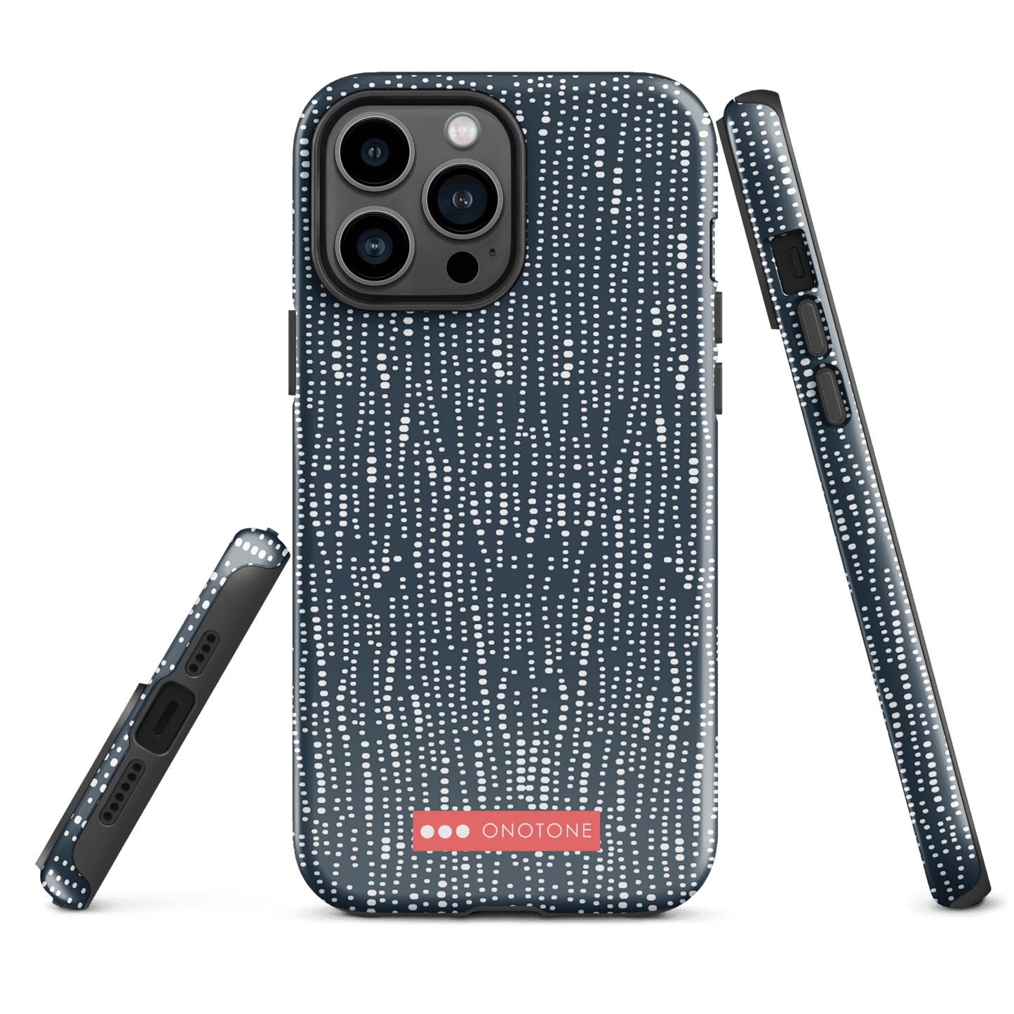 Japanese design indigo iPhone® Case with dotted patterns (IND-009)
