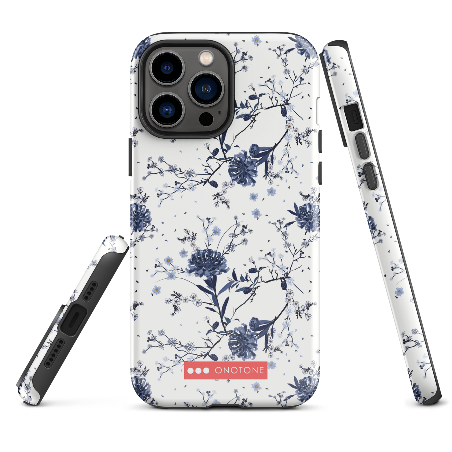 Japanese design indigo iPhone® Case with patterns