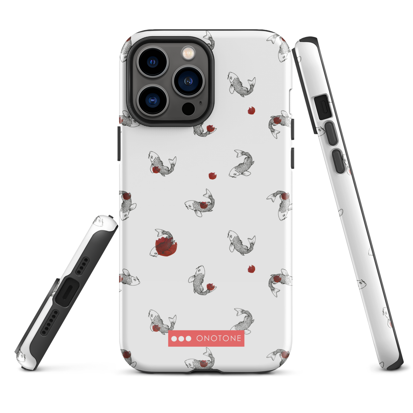 Japanese design indigo iPhone® Case with Koi patterns