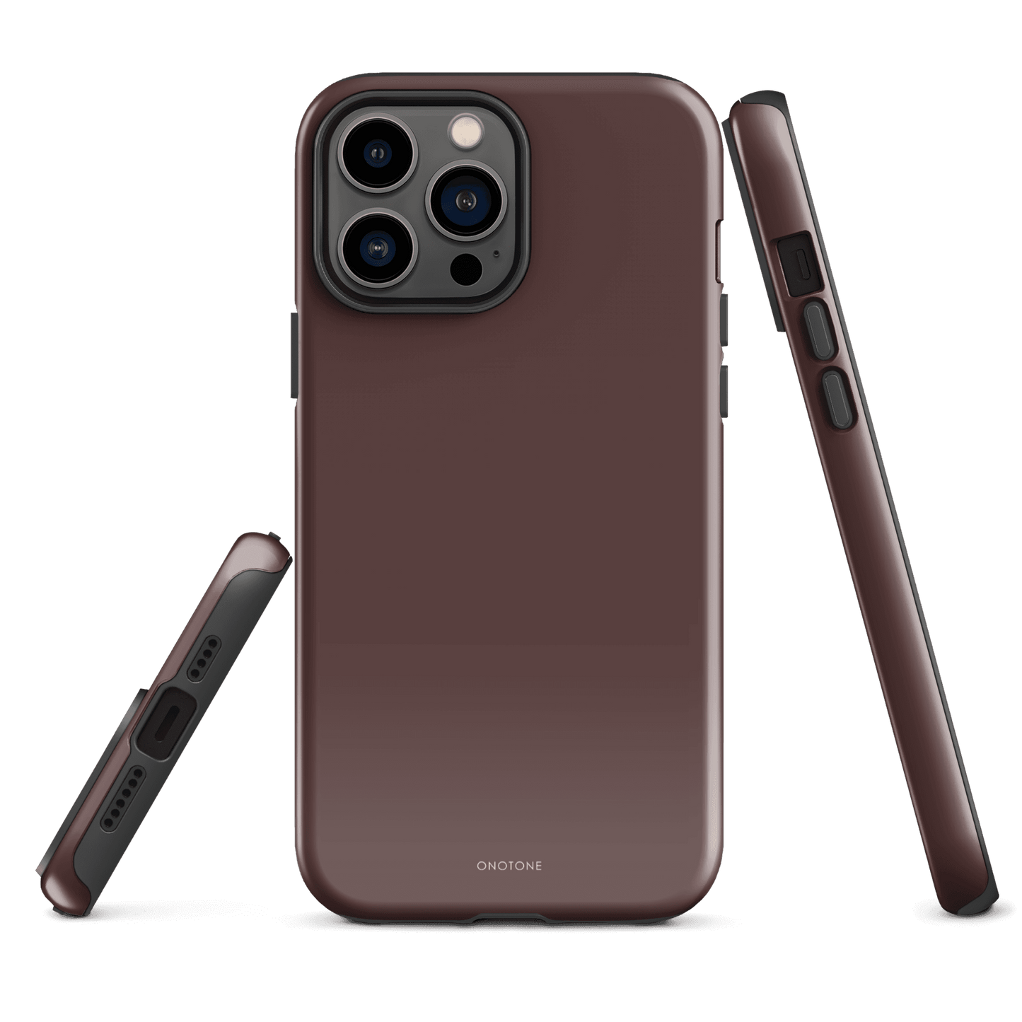 GRAY MINIMALIST IPHONE® CASE - PANTONE® BITTER CHOCOLATE